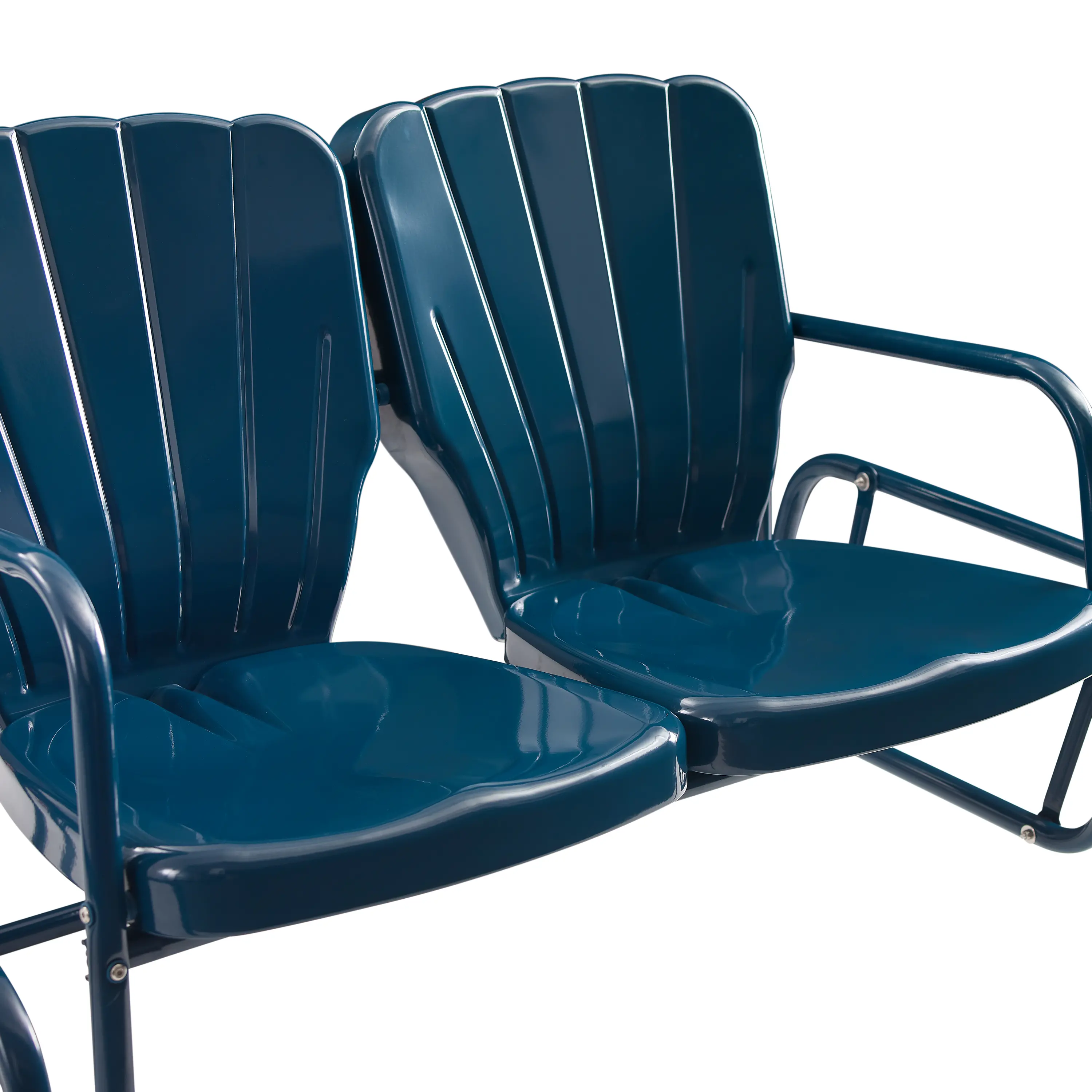 CO1032-NV Ridgeland Navy Outdoor Metal Loveseat Glider-7