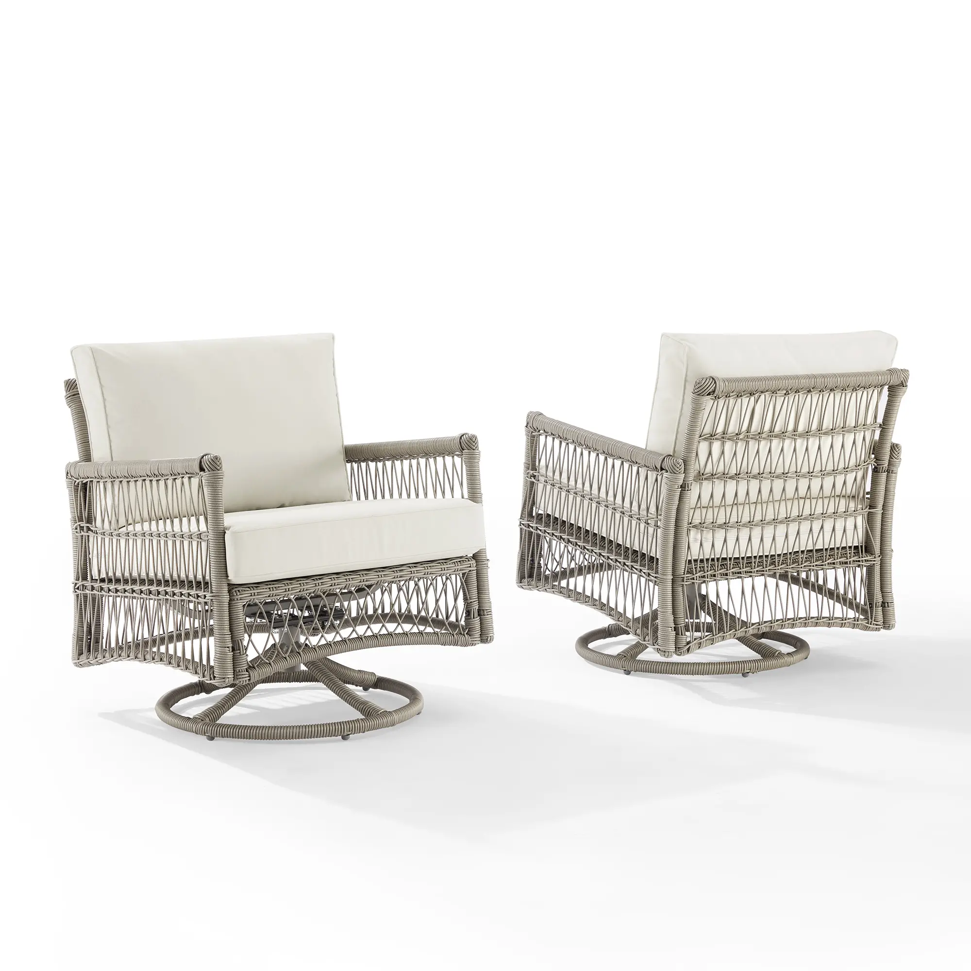 KO70435DW-CR Thatcher 2 Piece Outdoor Wicker Swivel Rocker Chair Set-3