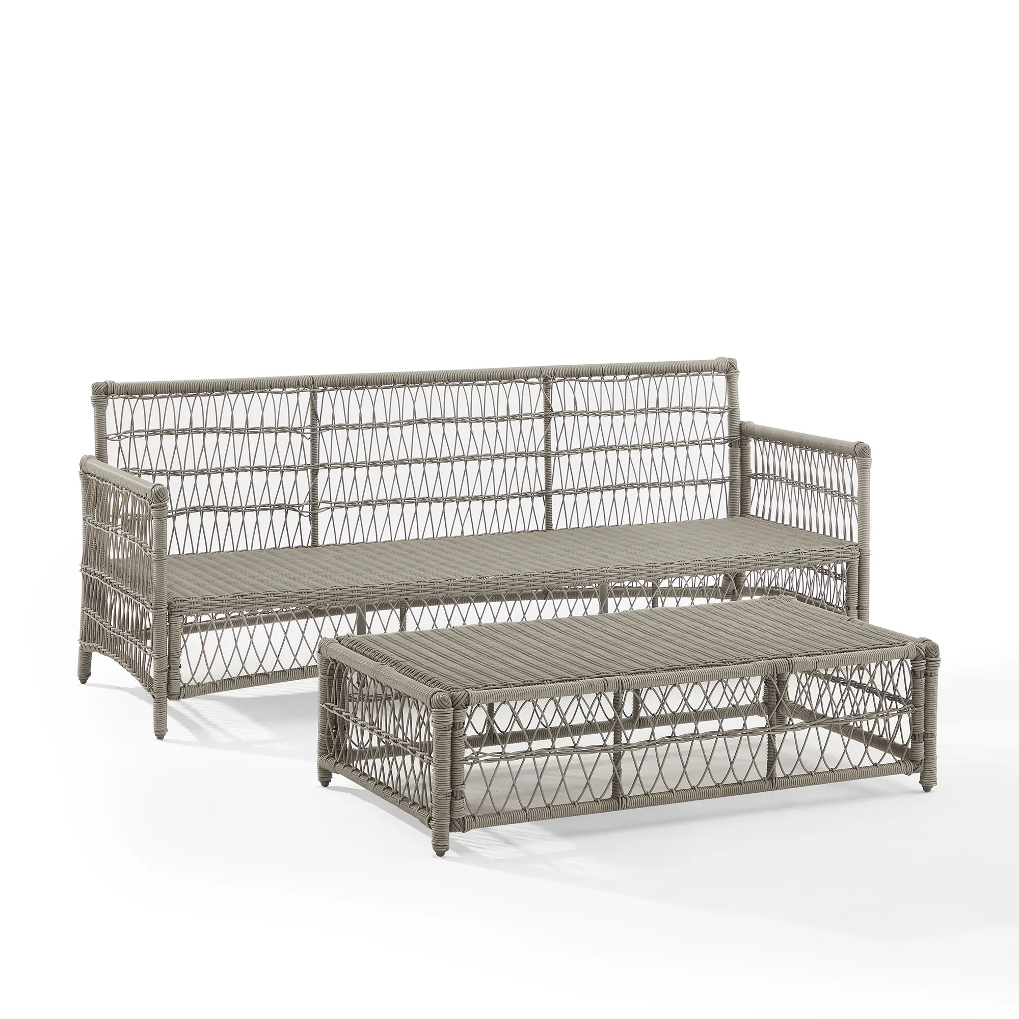 KO70436DW-CR Thatcher Patio Wicker Sofa and Coffee Table Set-10