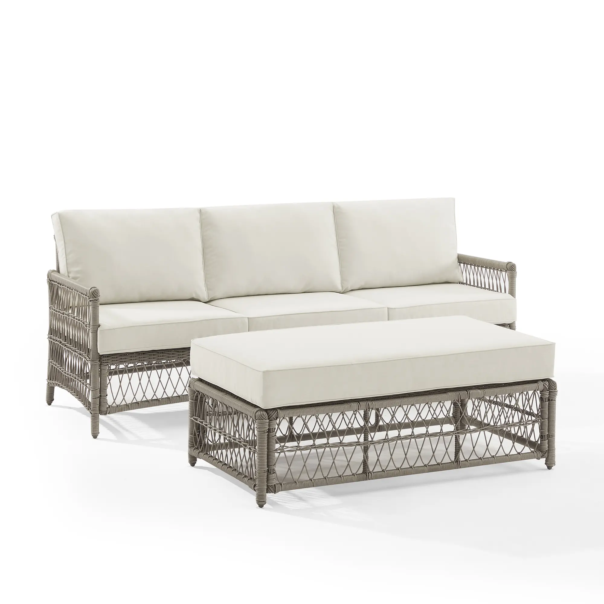 KO70436DW-CR Thatcher Patio Wicker Sofa and Coffee Table Set-3