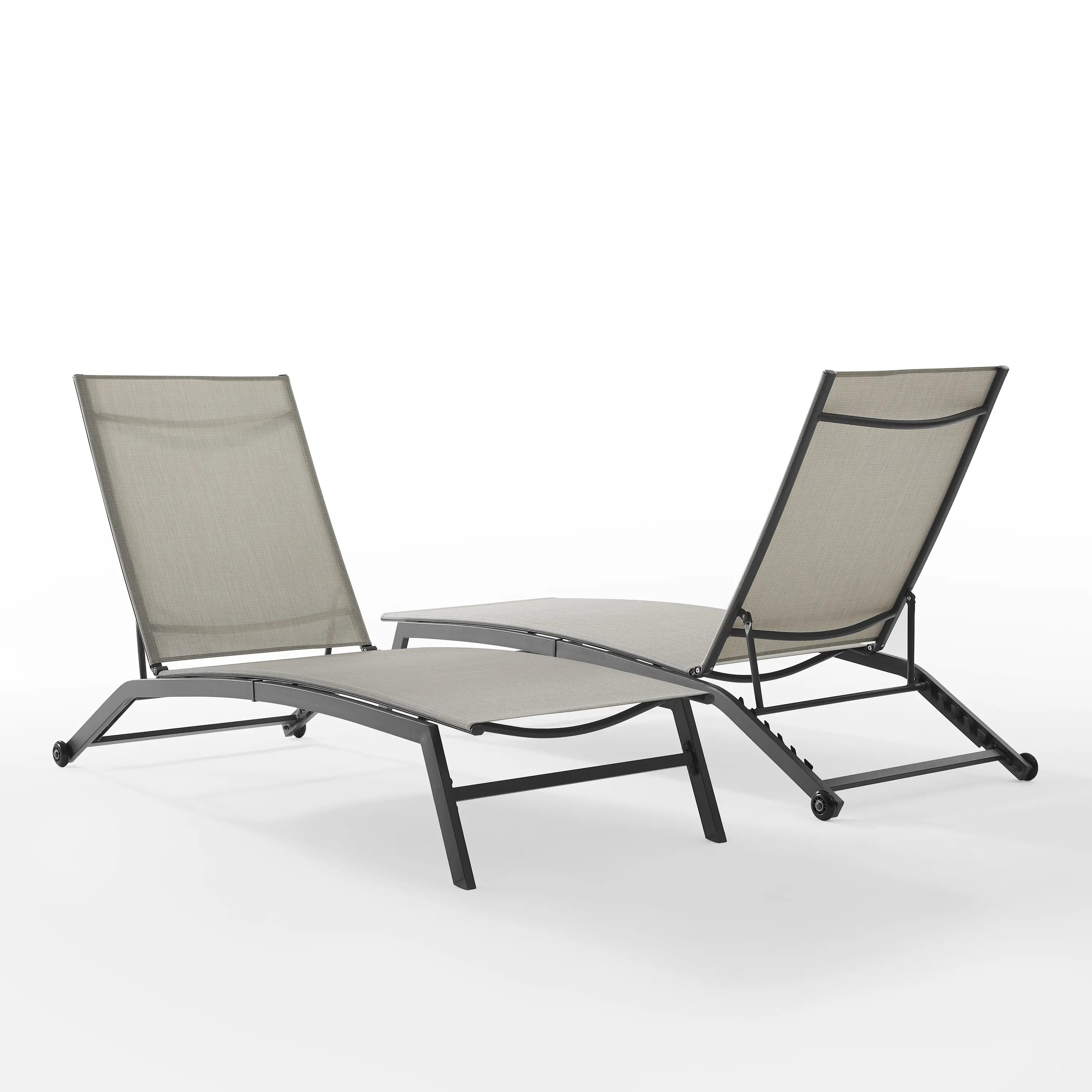 KO70390MB-LG Weaver 2 Piece Outdoor Sling Chaise Lounge Set-1