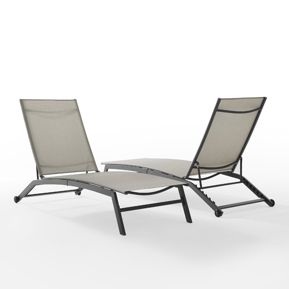Weaver 2 Piece Outdoor Sling Chaise Lounge Set