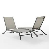 KO70390MB-LG Weaver 2 Piece Outdoor Sling Chaise Lounge Set