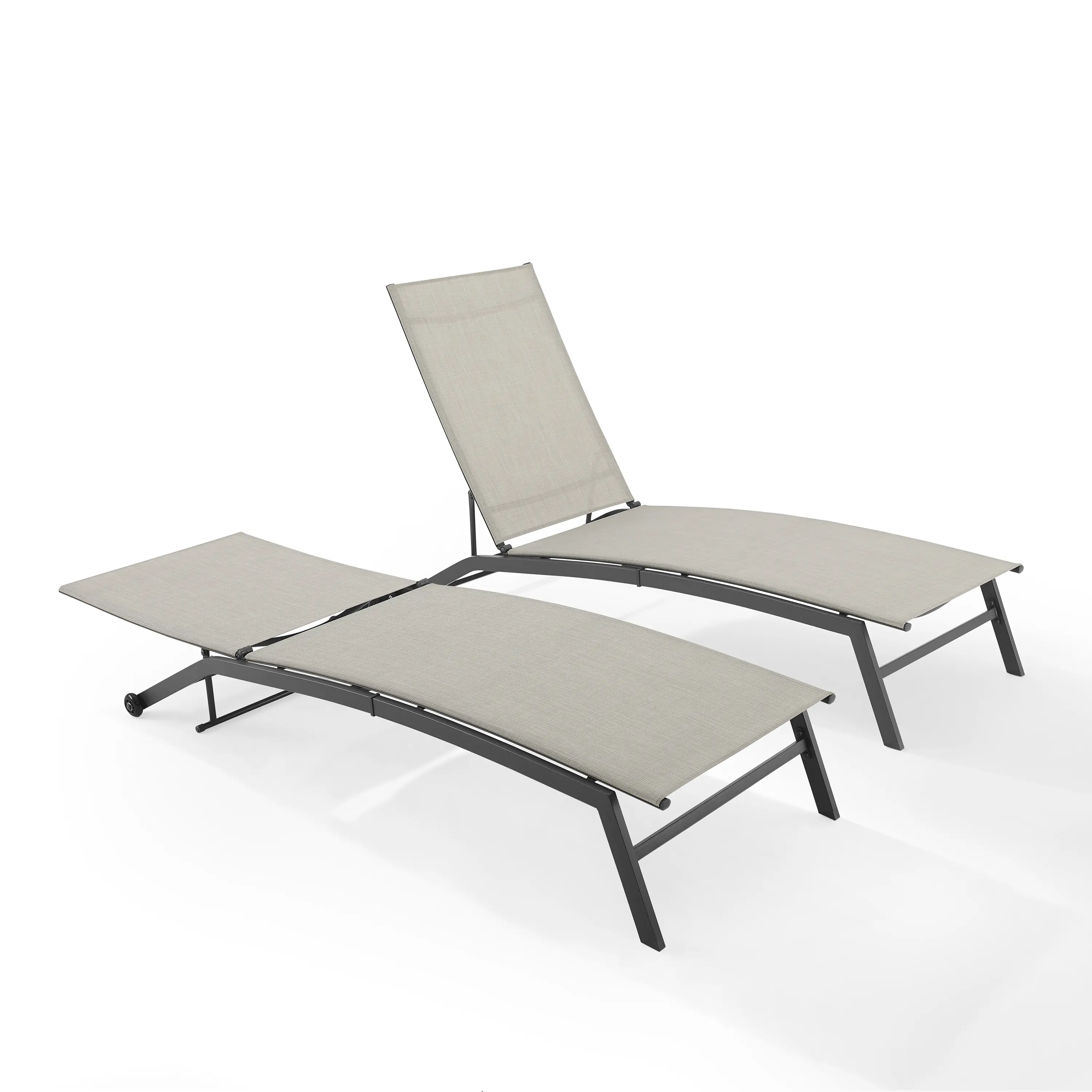 KO70390MB-LG Weaver 2 Piece Outdoor Sling Chaise Lounge Set-4