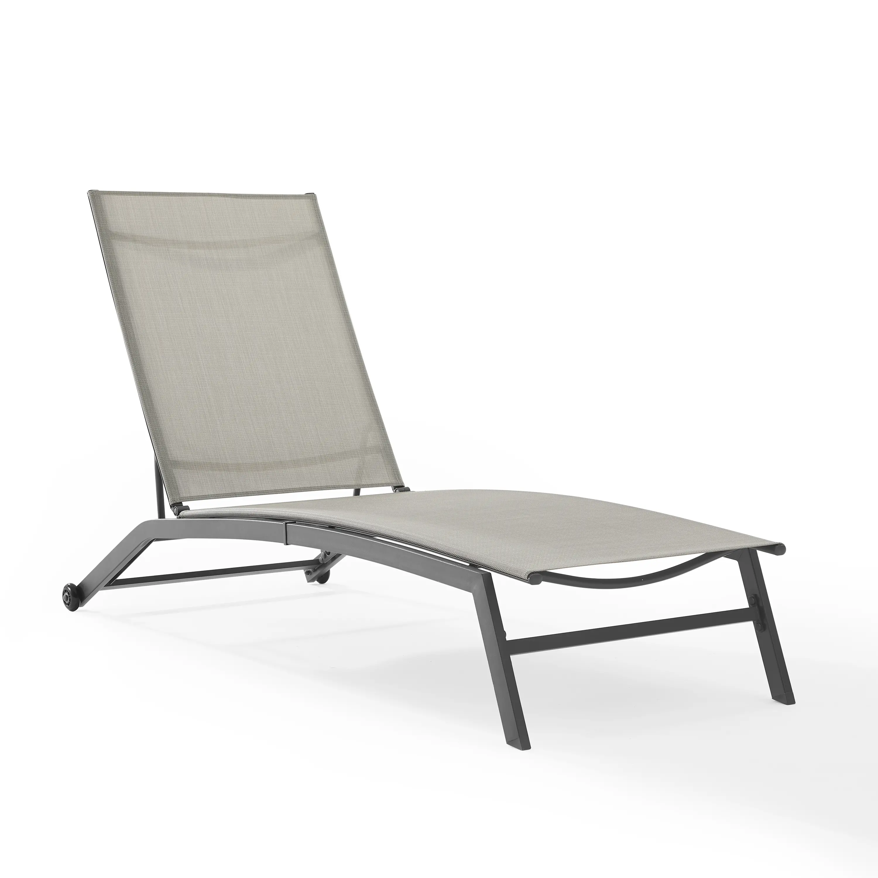 CO6310MB-LG Weaver Gray Outdoor Sling Chaise Lounge-1