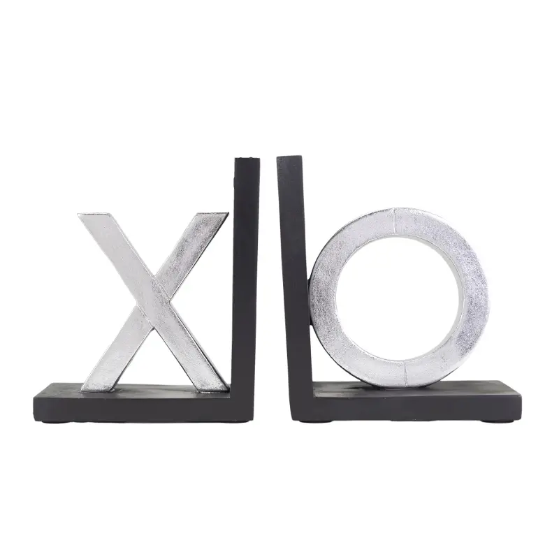 X and O Bookend Pair