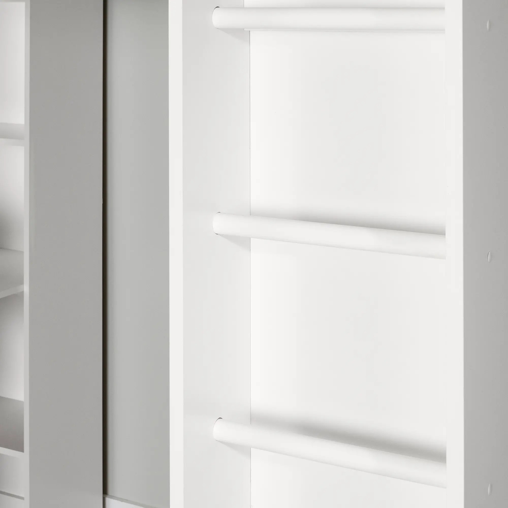 13454 Logik White Twin Loft Bed with Desk-11