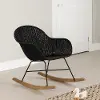 14524 Balka Black Rattan Rocking Chair