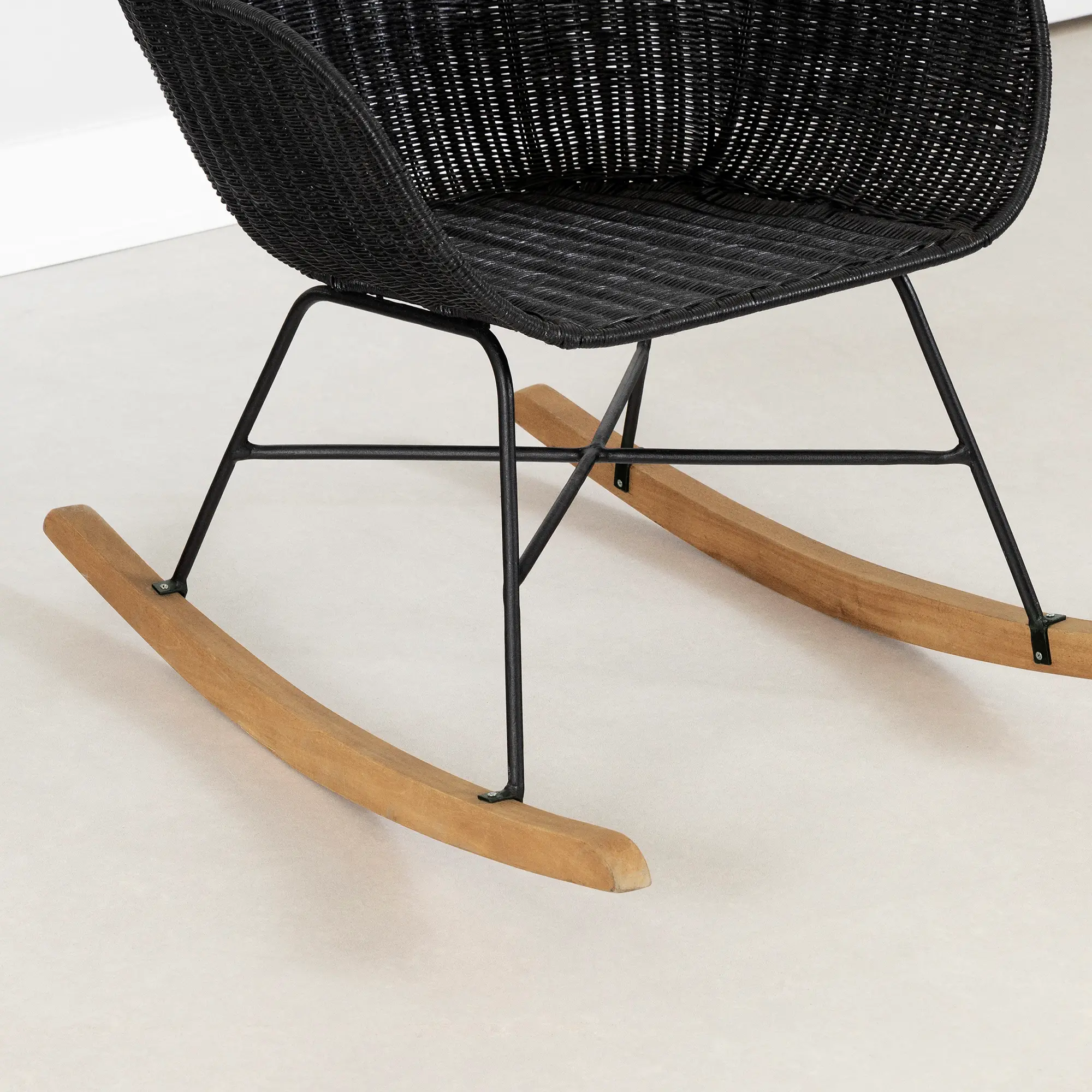 14524 Balka Black Rattan Rocking Chair-4