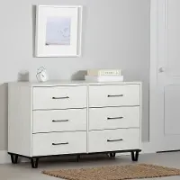 15371 Arlen White Pine 6-Drawer Dresser