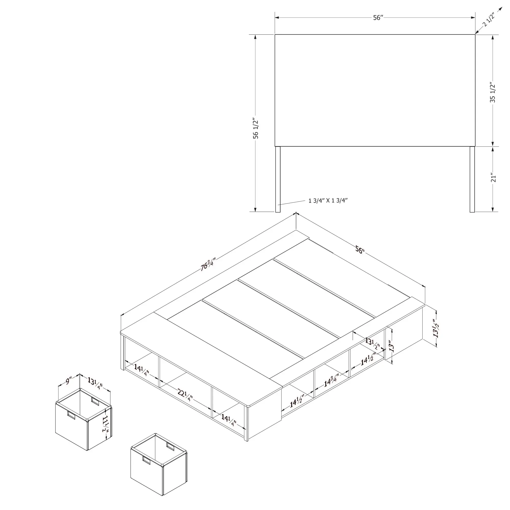 15469 Avilla Full Storage Bed with Rattan Headboard-8