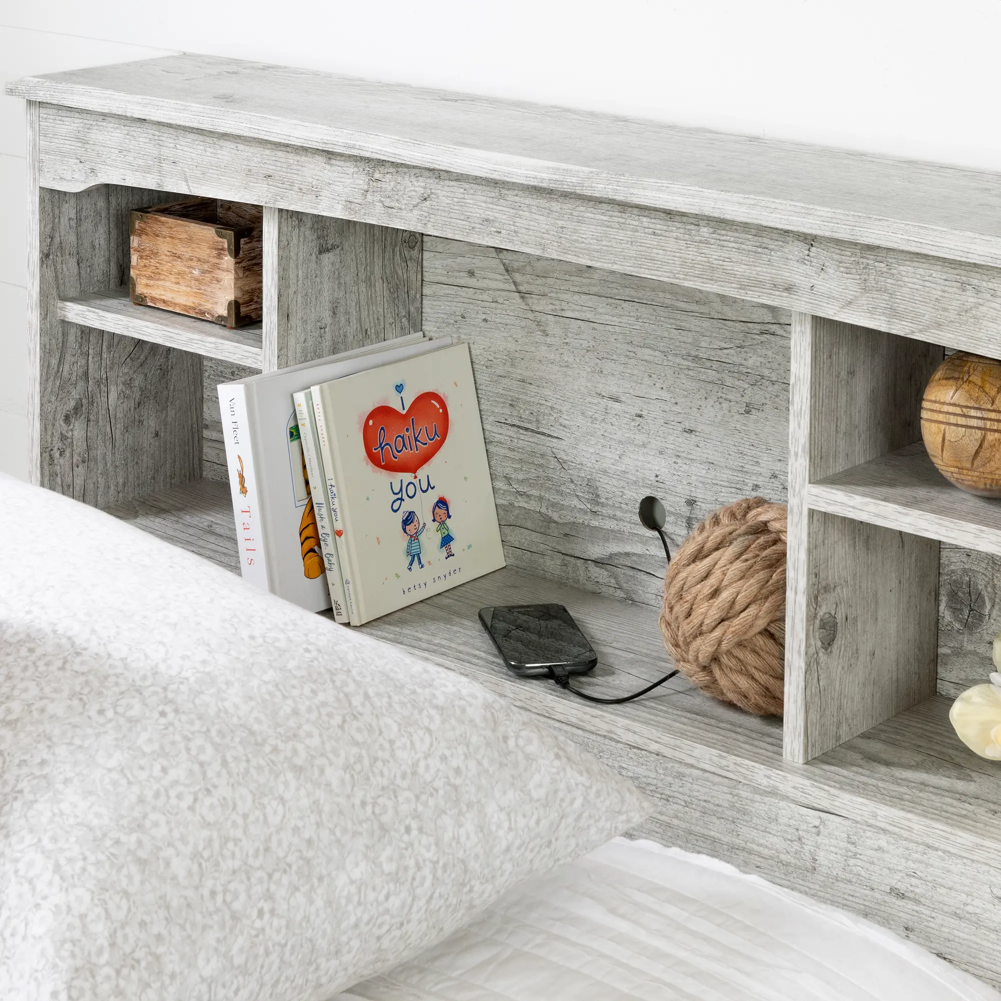 15471 Aviron Twin Bed and Headboard Set, Seaside Pine-3