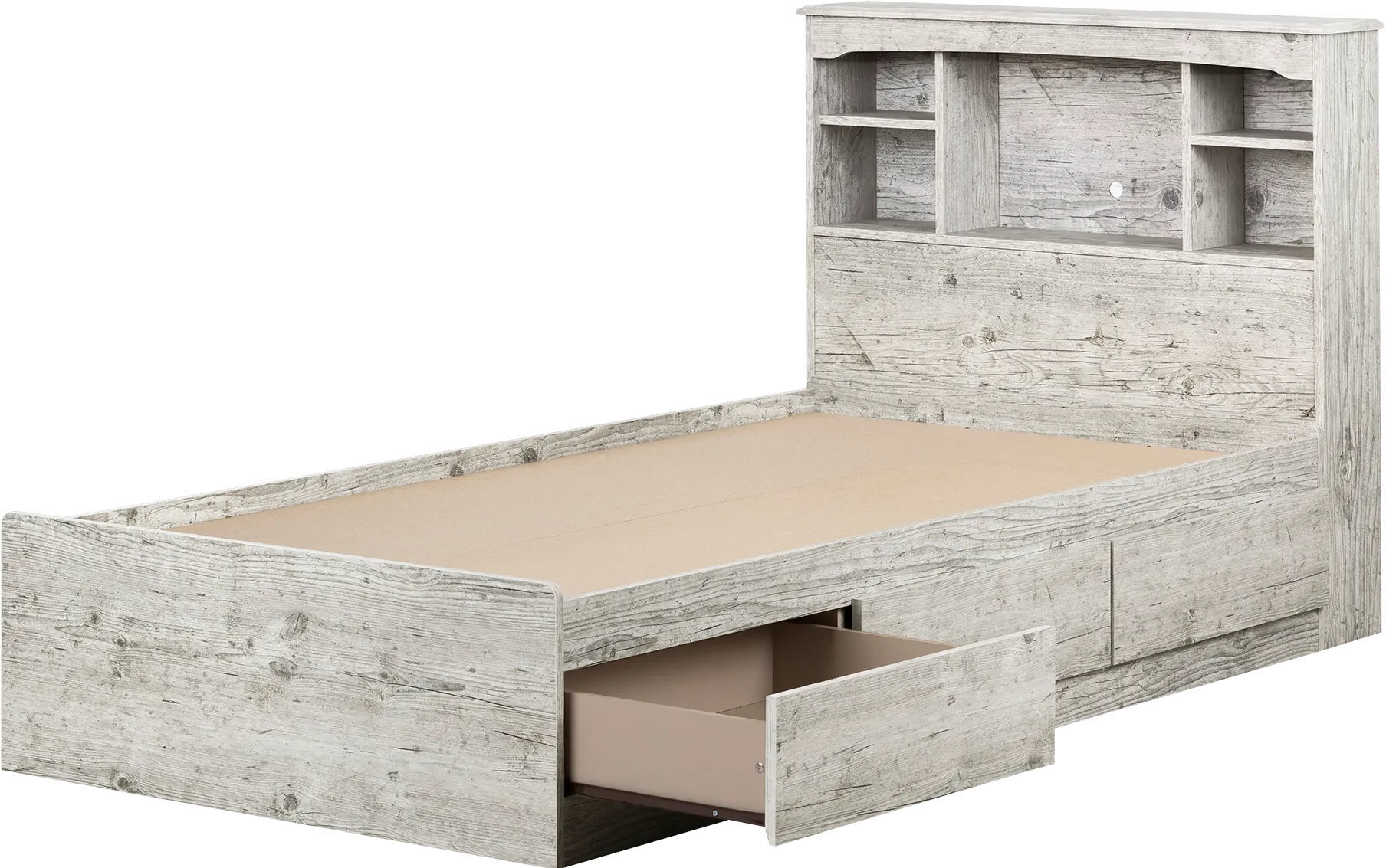 15471 Aviron Twin Bed and Headboard Set, Seaside Pine-1