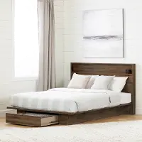 15475 Tao Natural Walnut Full/Queen Bed & Headboard Set