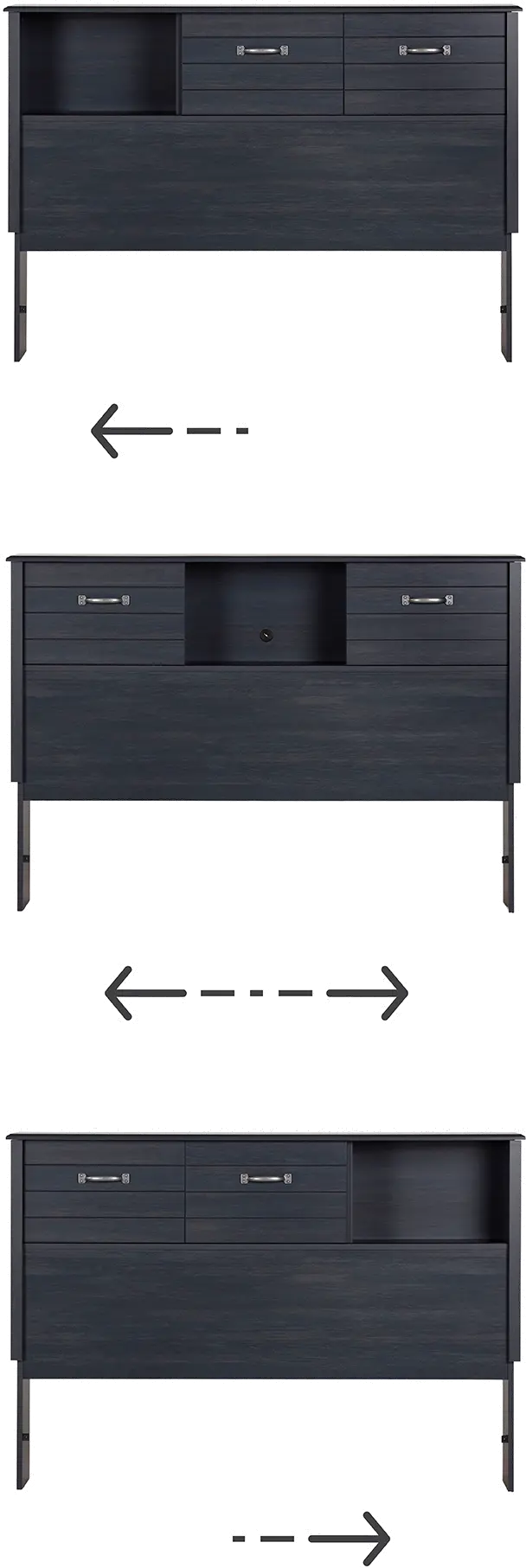 15477 Ulysses Blue Storage Full Bed and Headboard Set-6