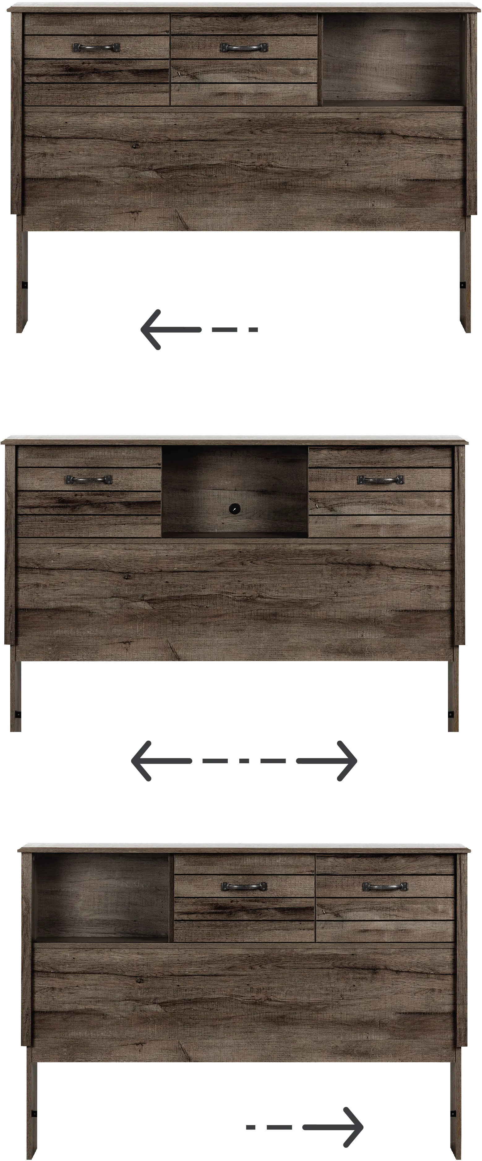 15478 Ulysses Fall Oak Storage Full Bed and Headboard Set-6