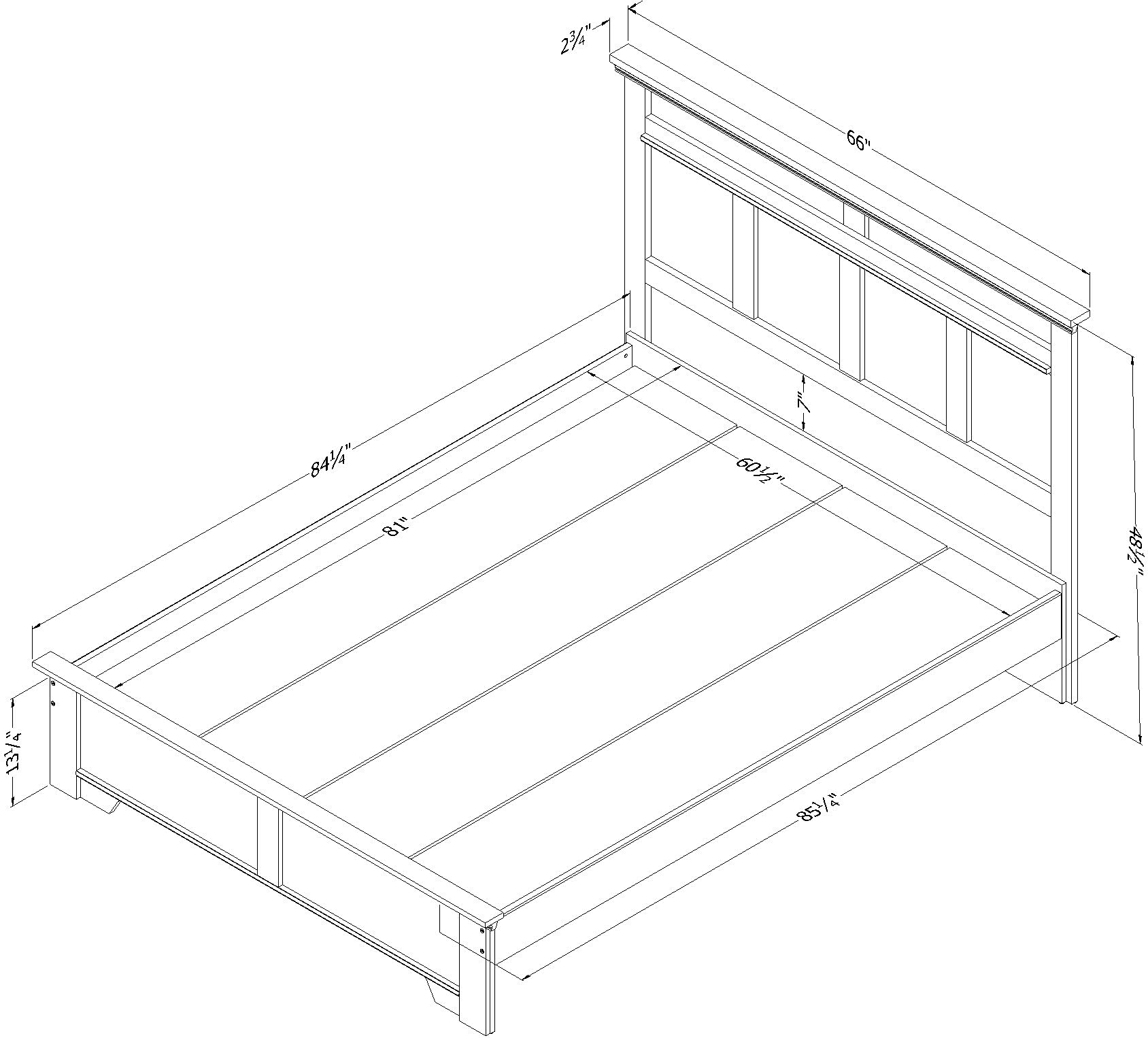 15491 Versa Gray Maple Queen Bed and Headboard Set-5