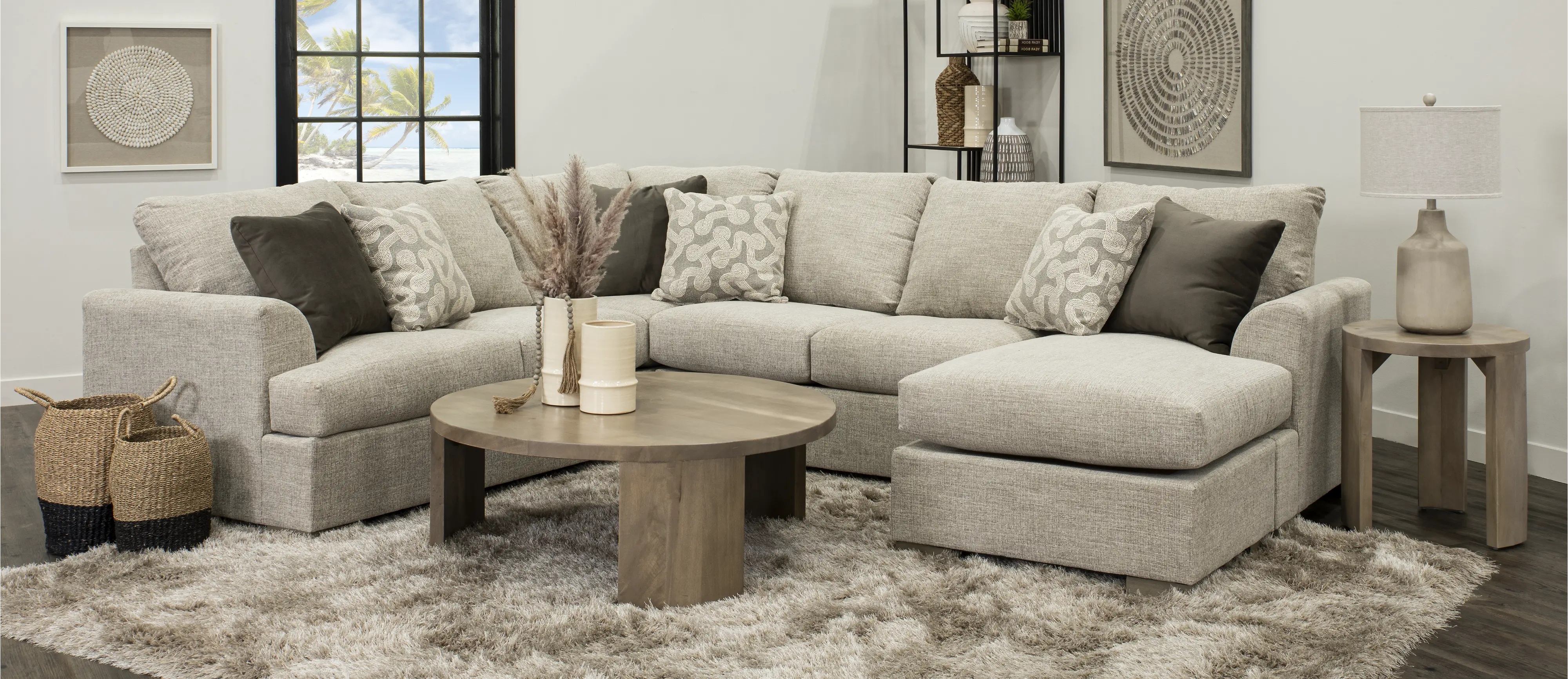 2PC/VILLANOVA/OP2 Villanova Oatmeal Taupe 2 Piece Sectional-2