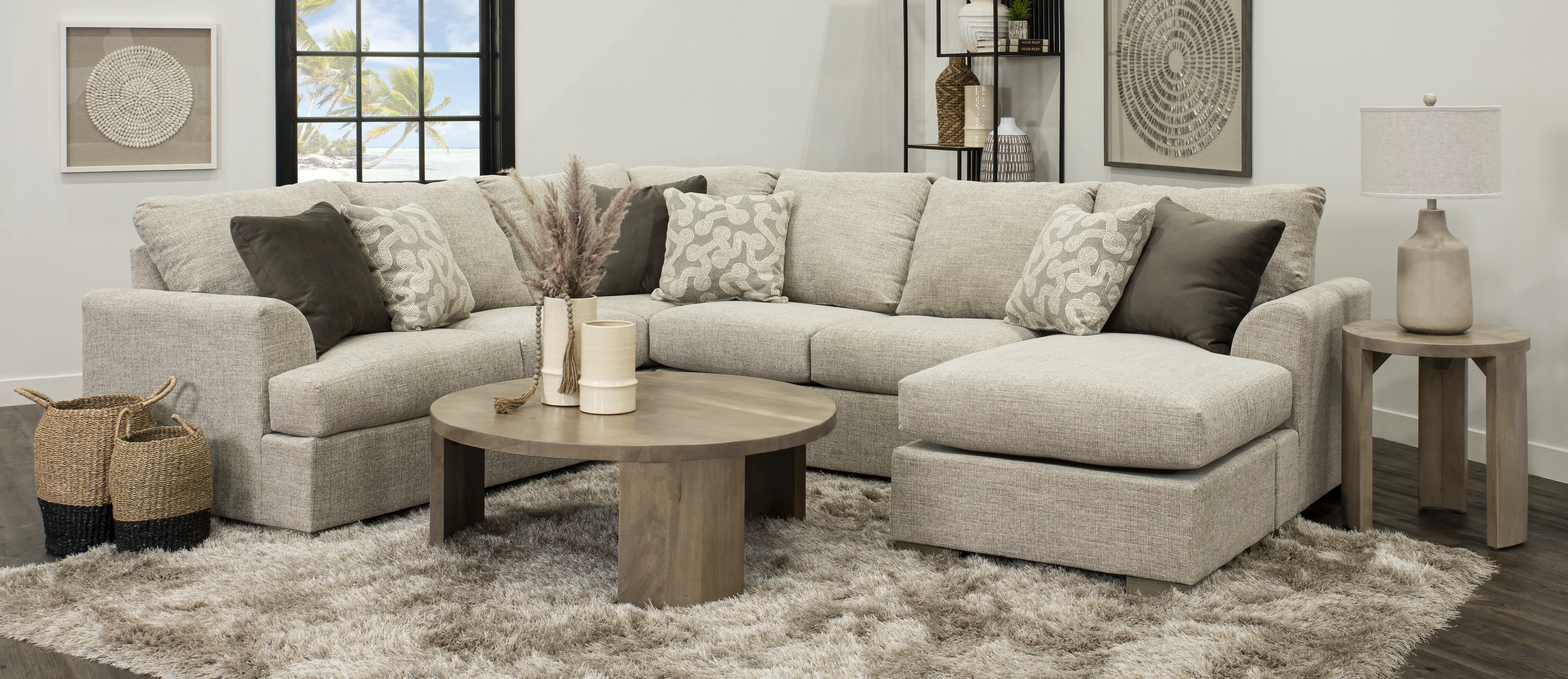2PC/VILLANOVA/OP2 Villanova Oatmeal Taupe 2 Piece Sectional-2