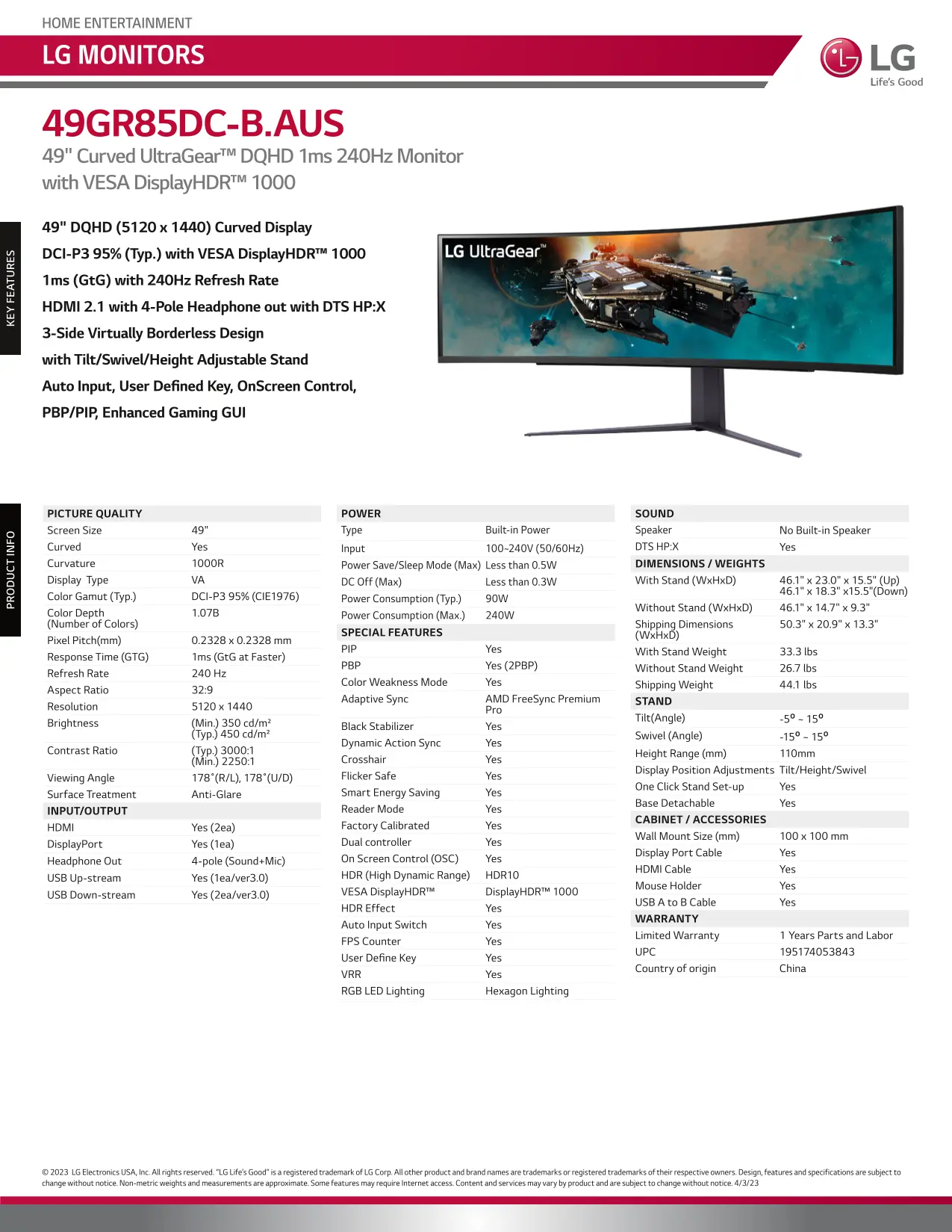 49GR85DC-B LG UltraGear 49  DQHD Curved Gaming Monitor-8