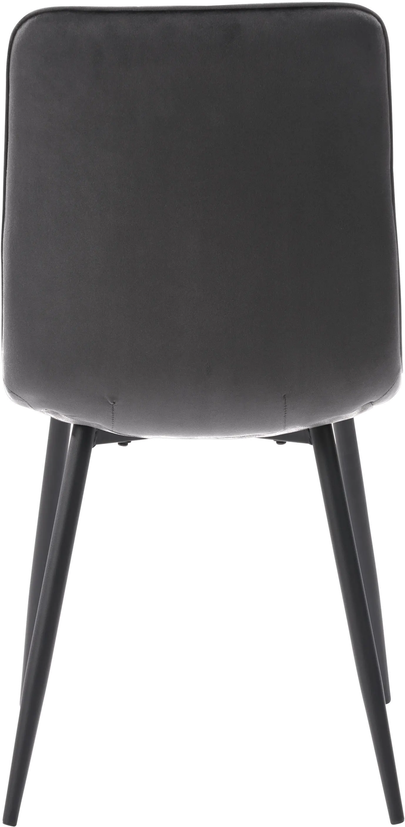 Nash Dark Gray Velvet Side Chair, Set of 2-4