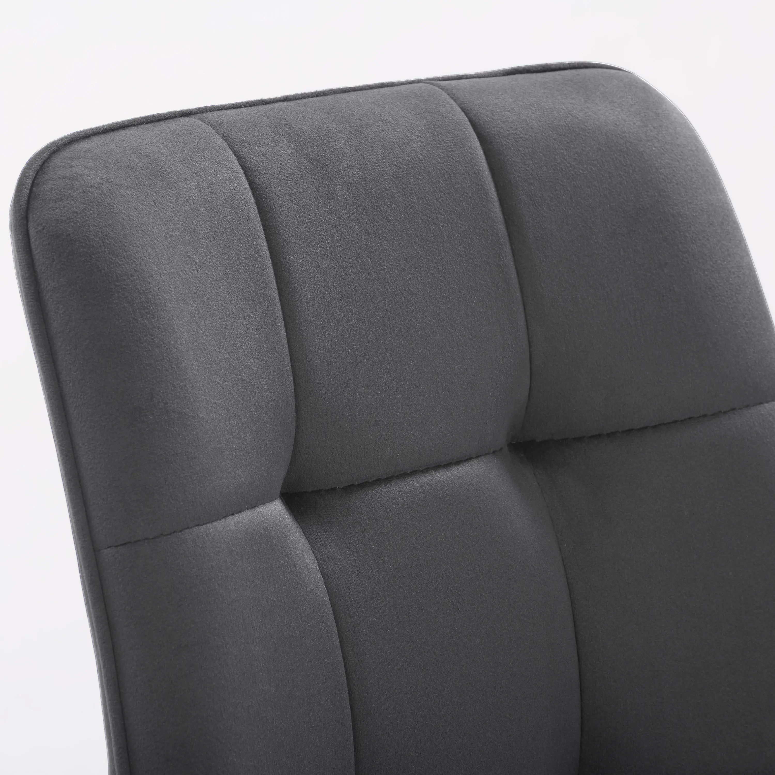 Nash Dark Gray Velvet Side Chair, Set of 2-6