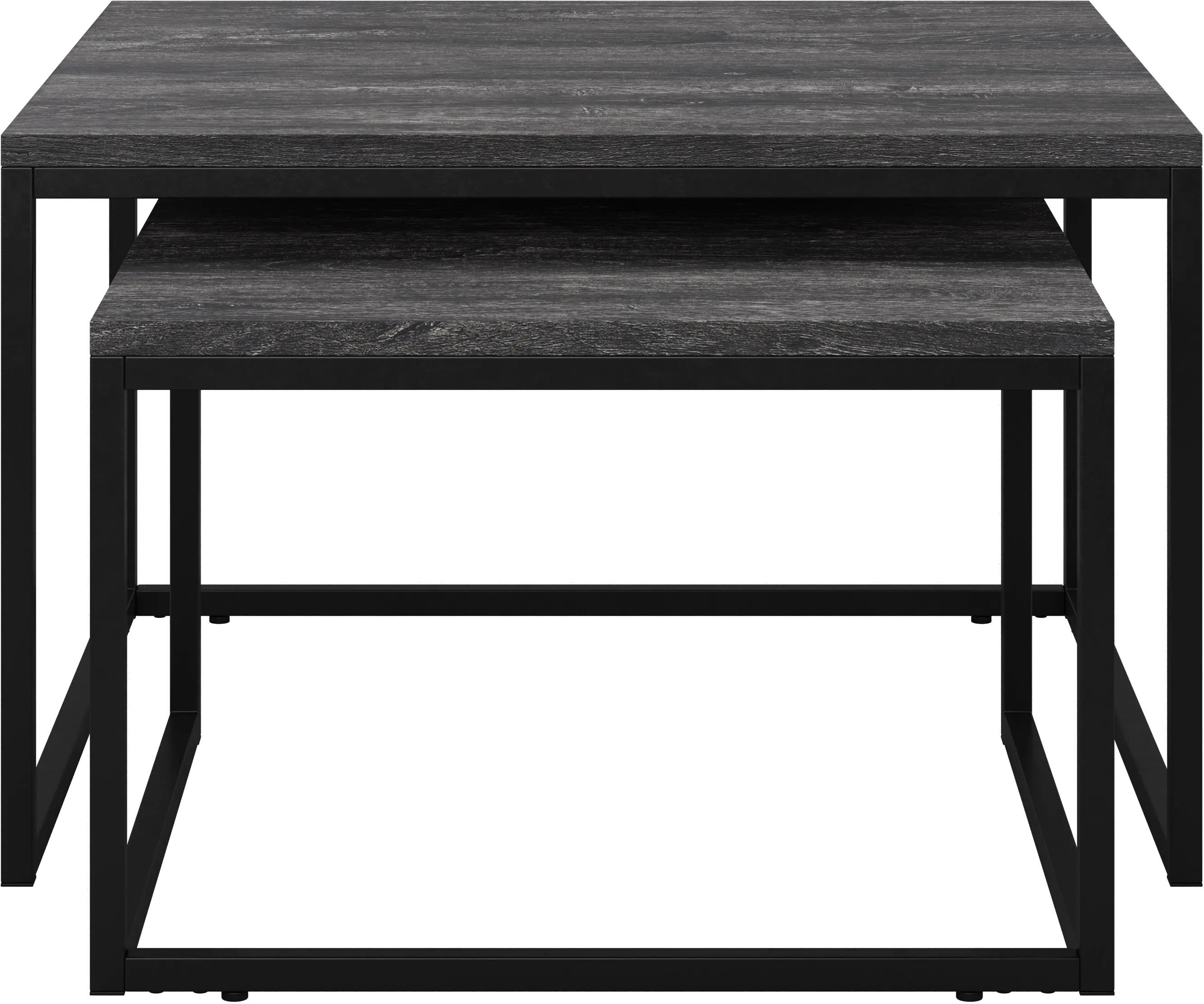 Fort Worth Black Square Nesting Coffee Table-4