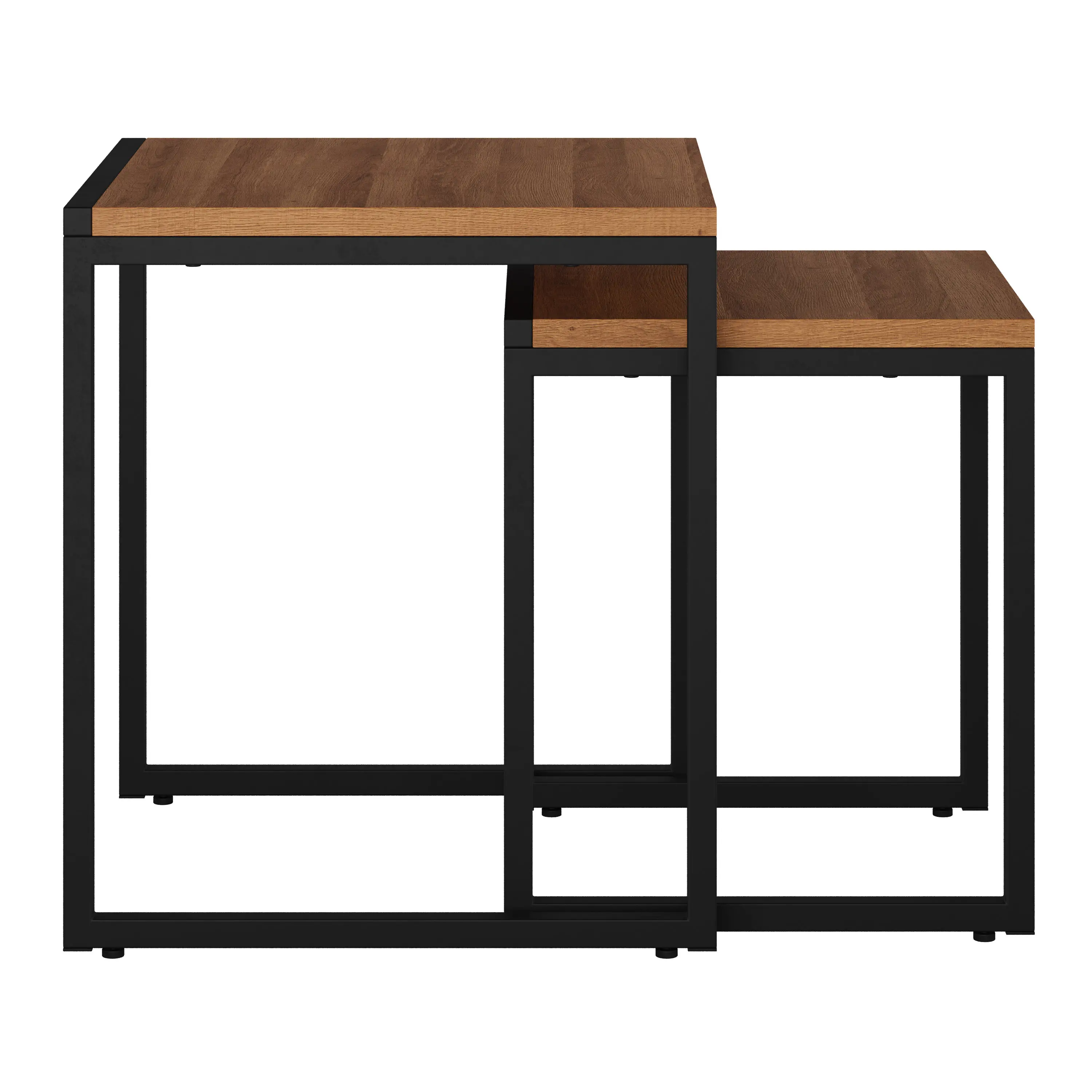 Fort Woth Brown Square Nesting Side Tables-1