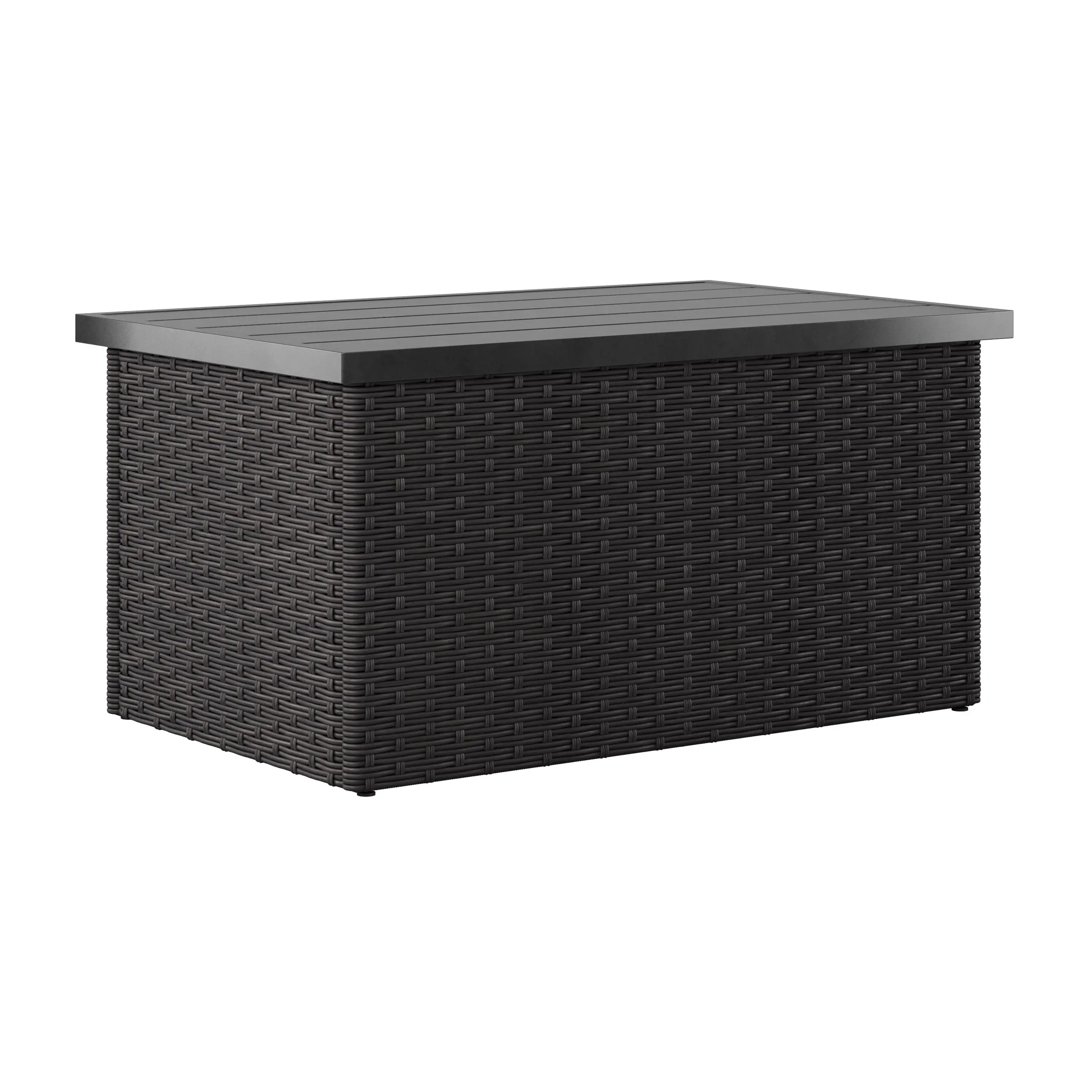 Brisbane Gray Outdoor Wicker Table and Chairs Set-5