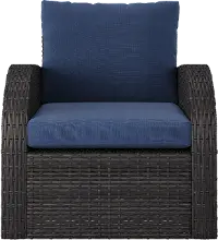 Brisbane Navy Blue Outdoor Wicker Chair