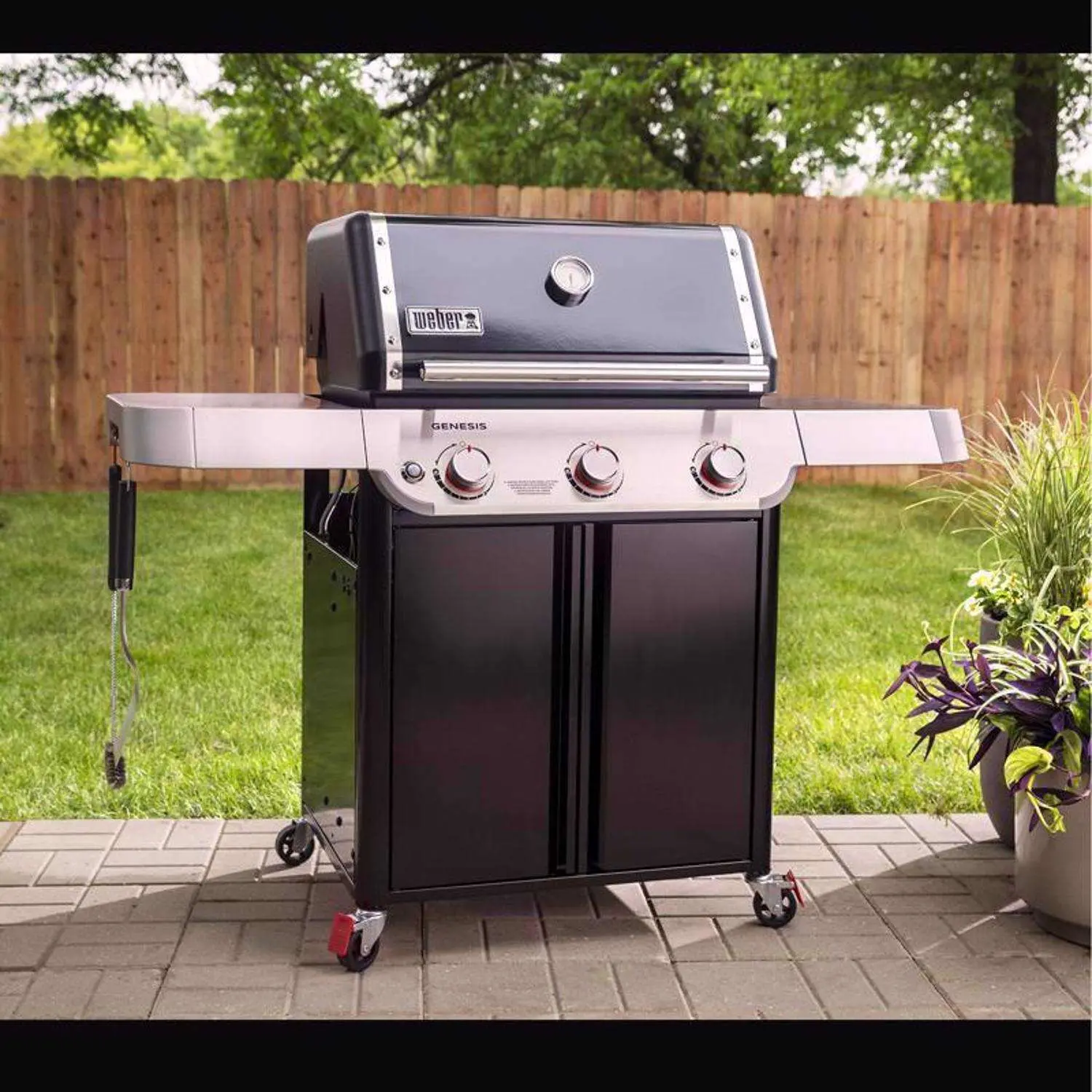 1500011,G3,E315,BLK Weber Genesis Black E-315 Natural Gas Grill-6
