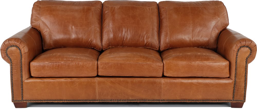 Tahoe Saddle Brown Leather Sofa Bed