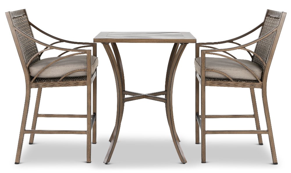 Potomac 3 Piece Brown Patio Dining Set
