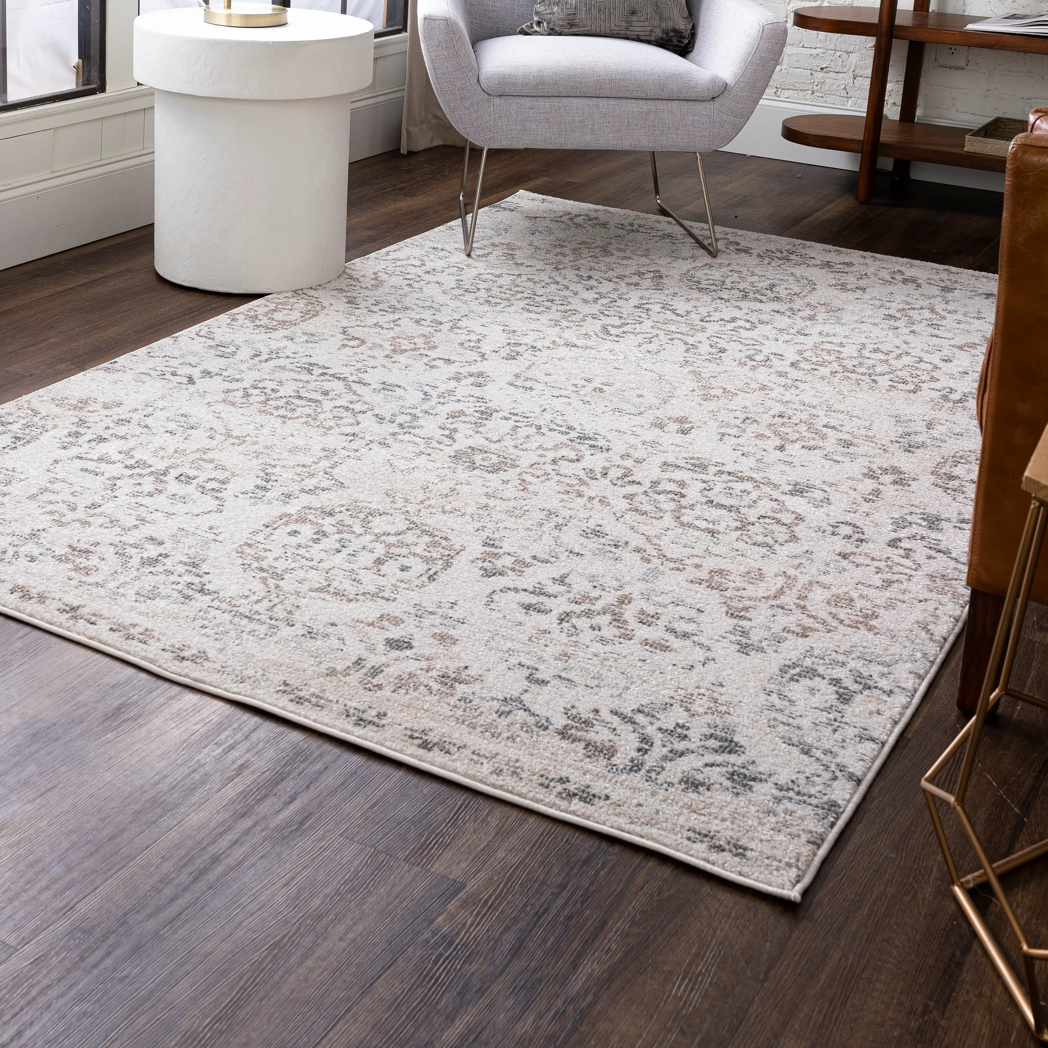 IE307-131/5X8-HILL Whimsey 5 x 8 Hill Gardens Ivory Area Rug-6