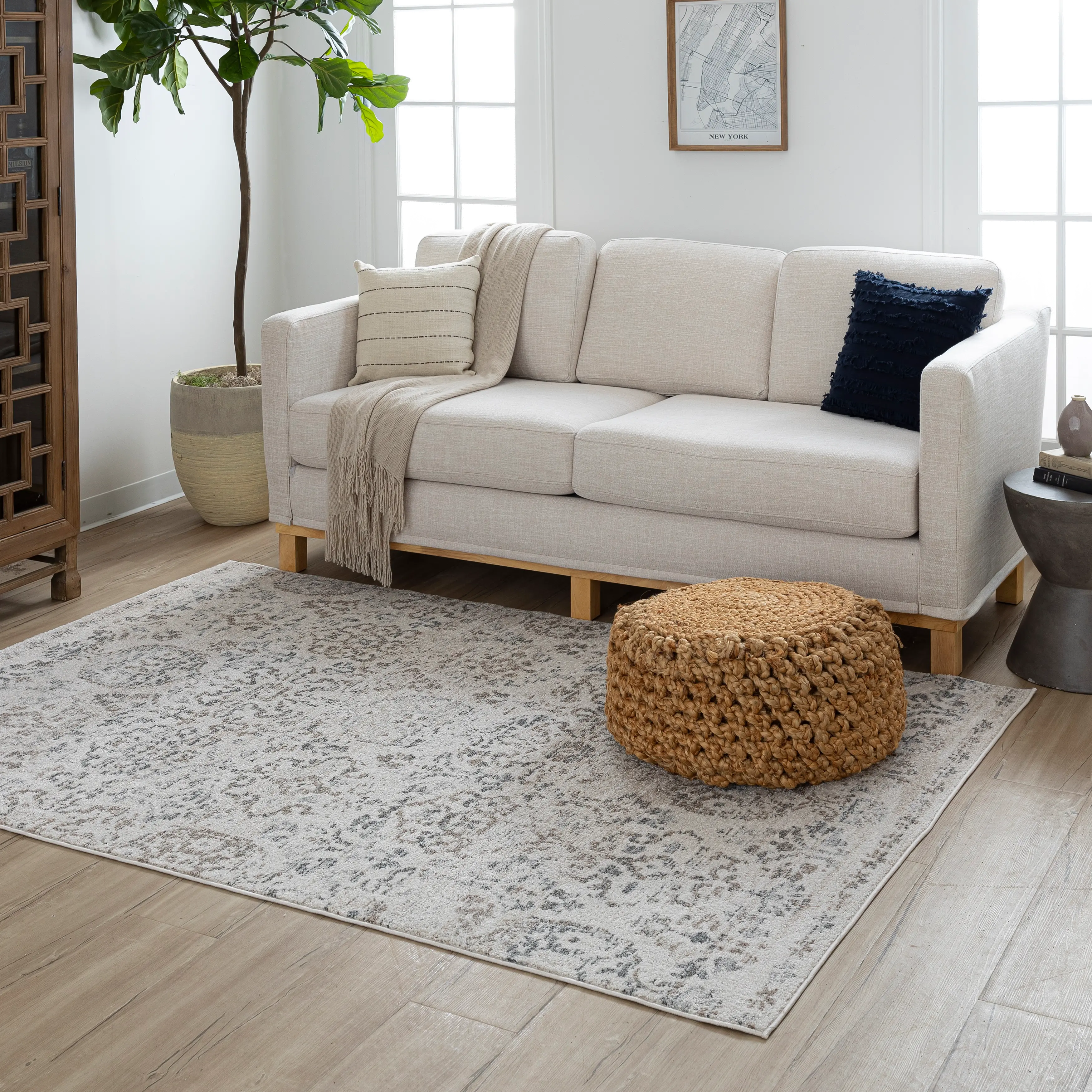 IE307-131/5X8-HILL Whimsey 5 x 8 Hill Gardens Ivory Area Rug-7