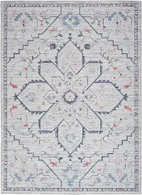 SR110/5X8-NCR01-RUG Nicole Curtis 5 x 7 Classic Blue and Ivory Area Rug
