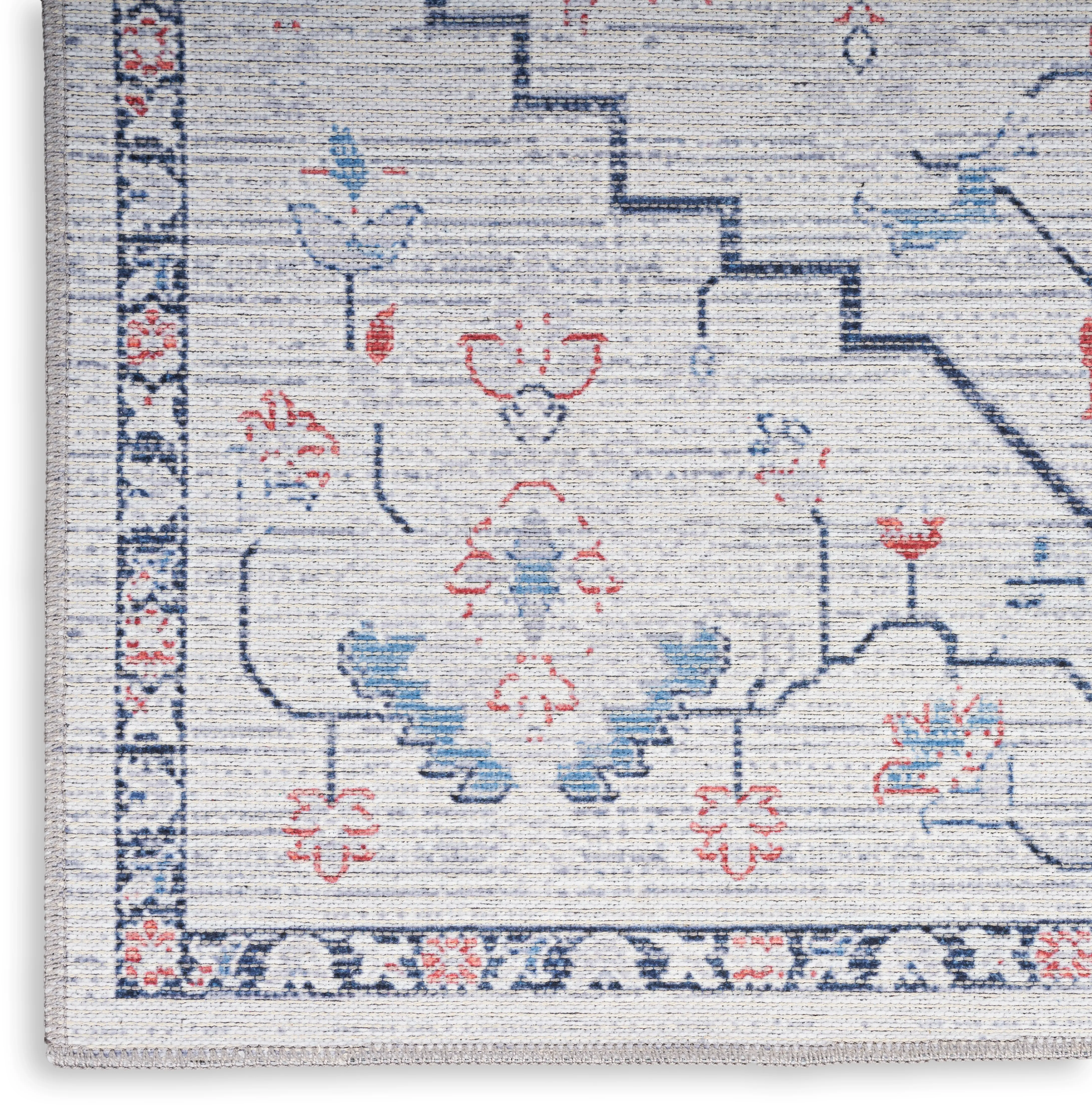 SR110/5X8-NCR01-RUG Nicole Curtis 5 x 7 Classic Blue and Ivory Area Rug-2