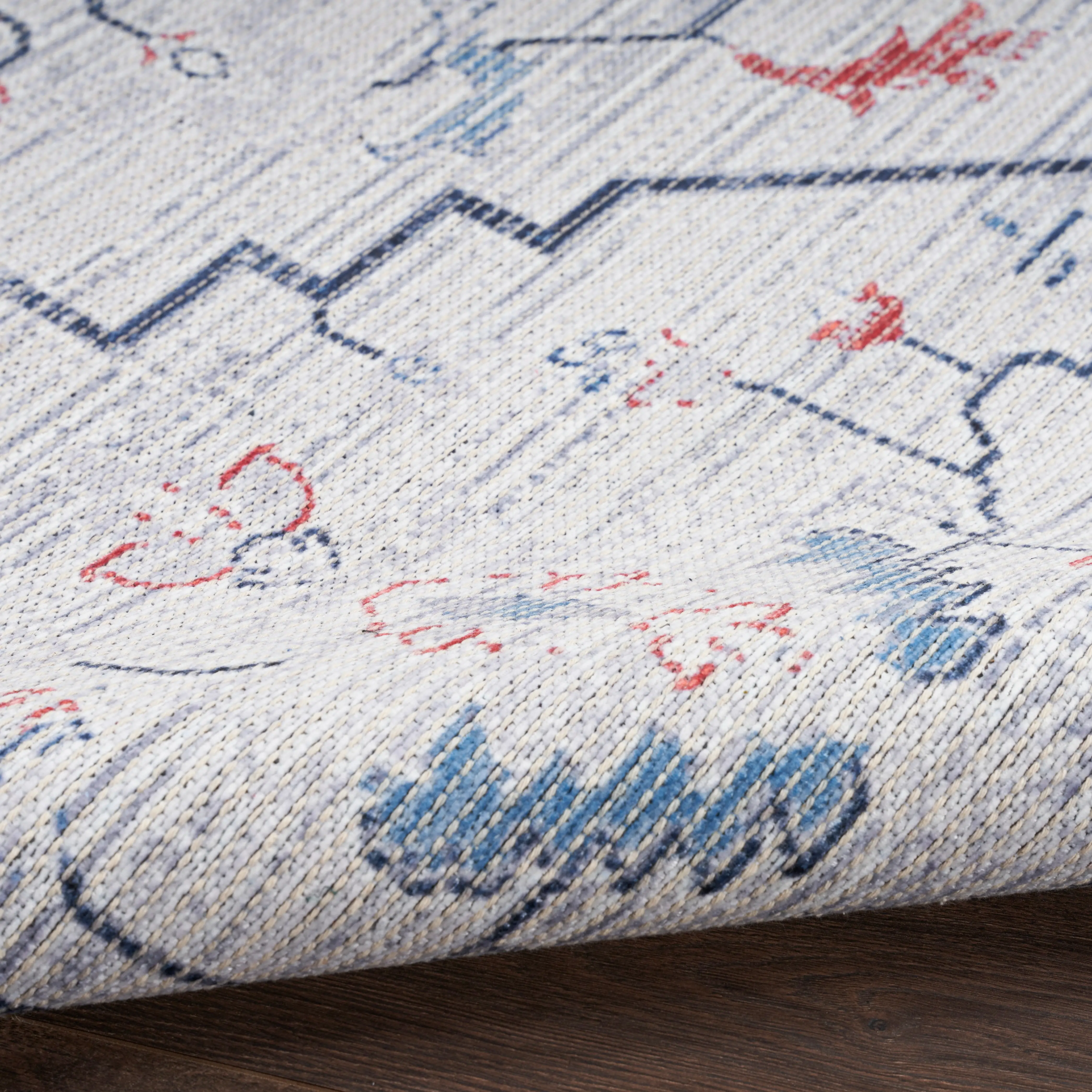 SR110/5X8-NCR01-RUG Nicole Curtis 5 x 7 Classic Blue and Ivory Area Rug-4