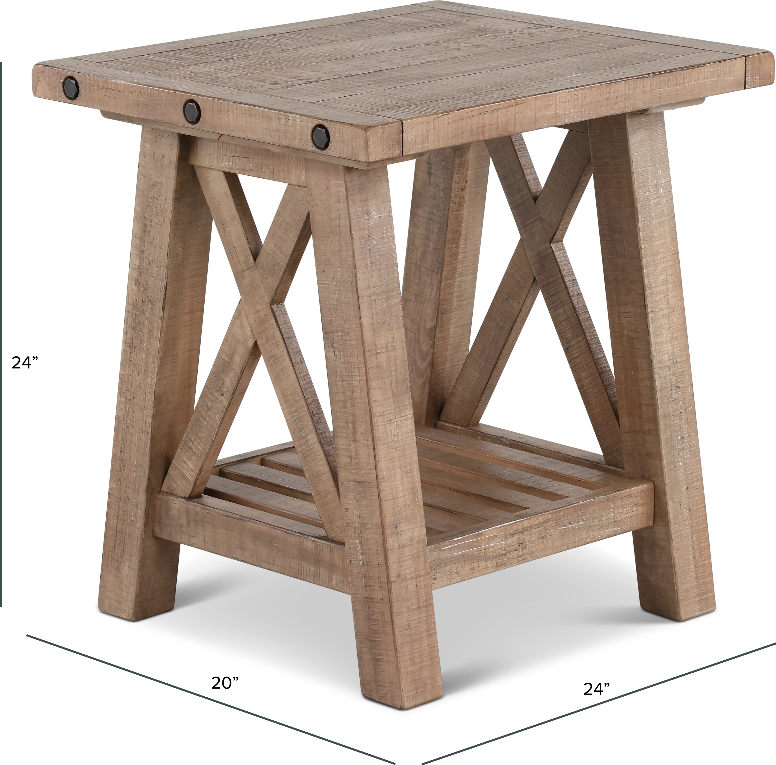 Vivian Light Brown End Table-3
