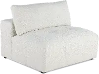 Preston Pearl White Modular Armless Chair