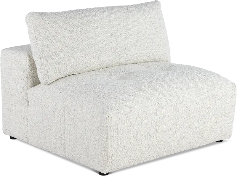 Preston Pearl White Modular Armless Chair