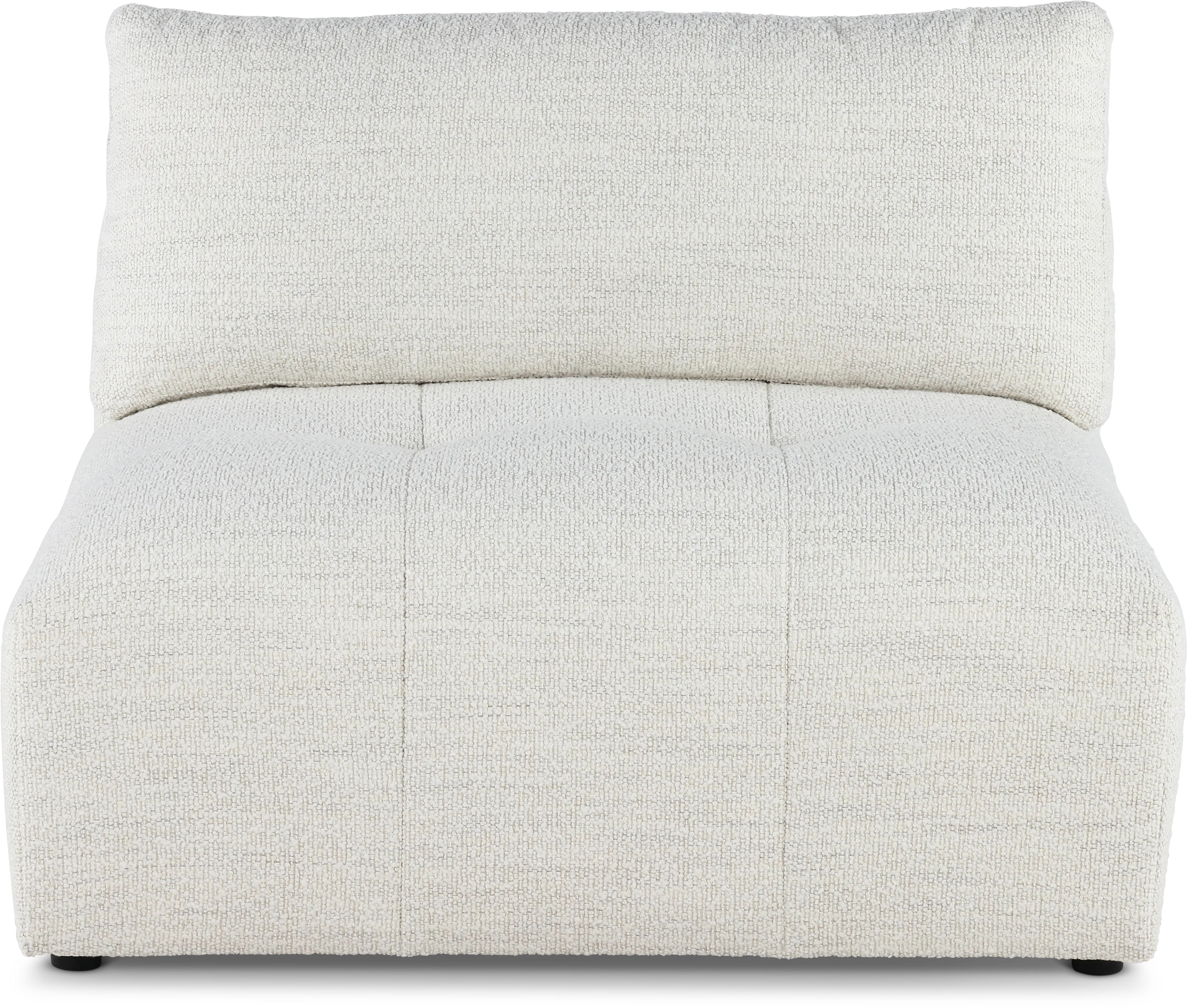 Preston Pearl White Modular Armless Chair-2