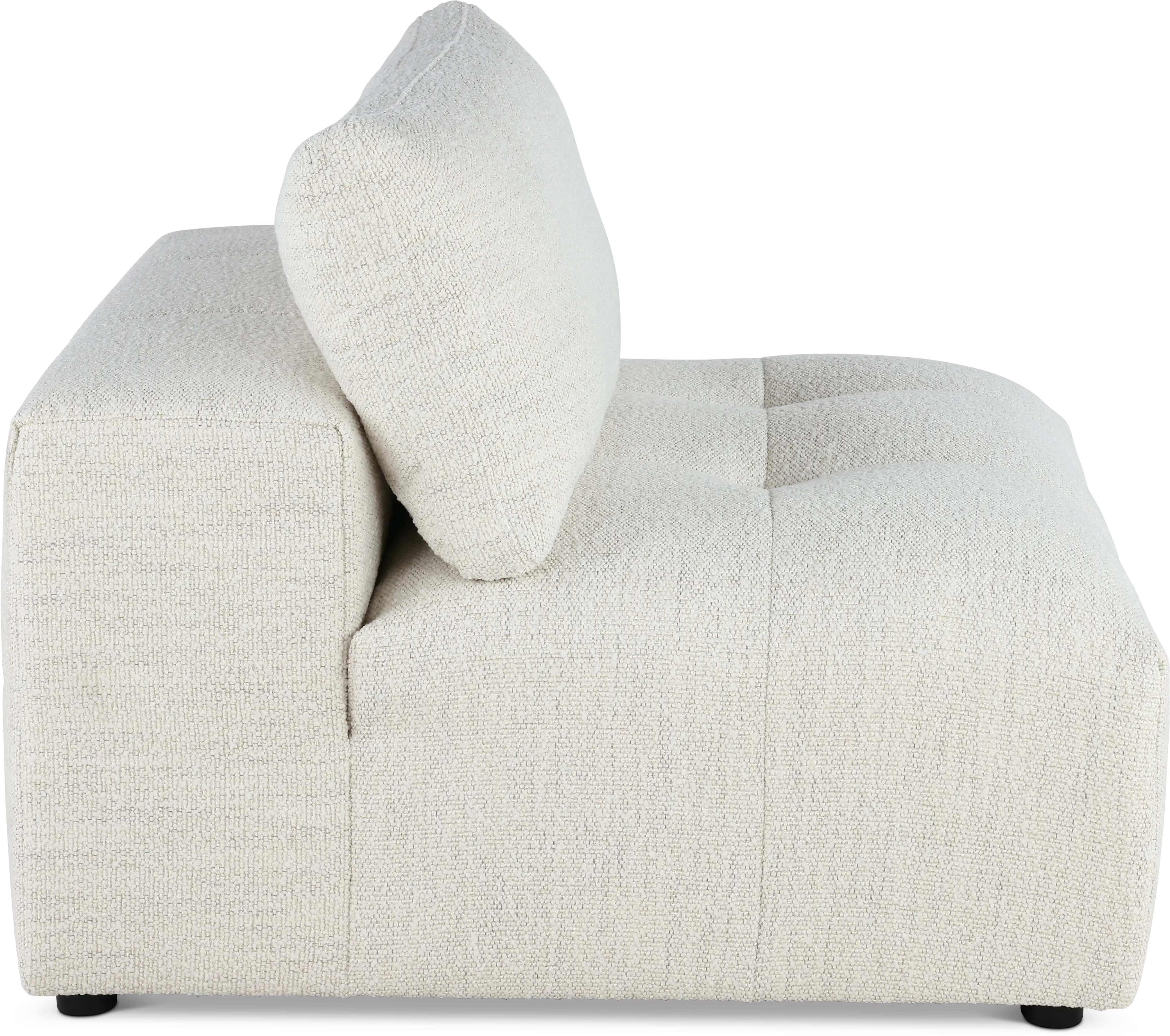 Preston Pearl White Modular Armless Chair-5