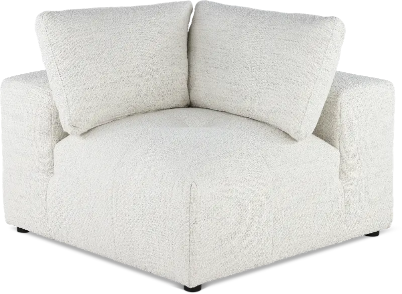 Preston Pearl White Modular Corner Piece