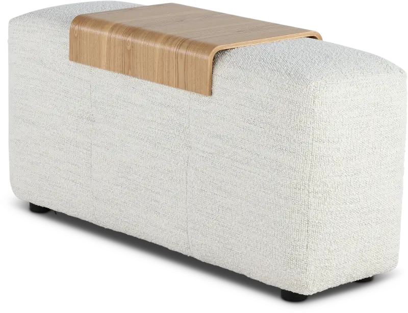 Preston Pearl White Modular Floating Arm Piece
