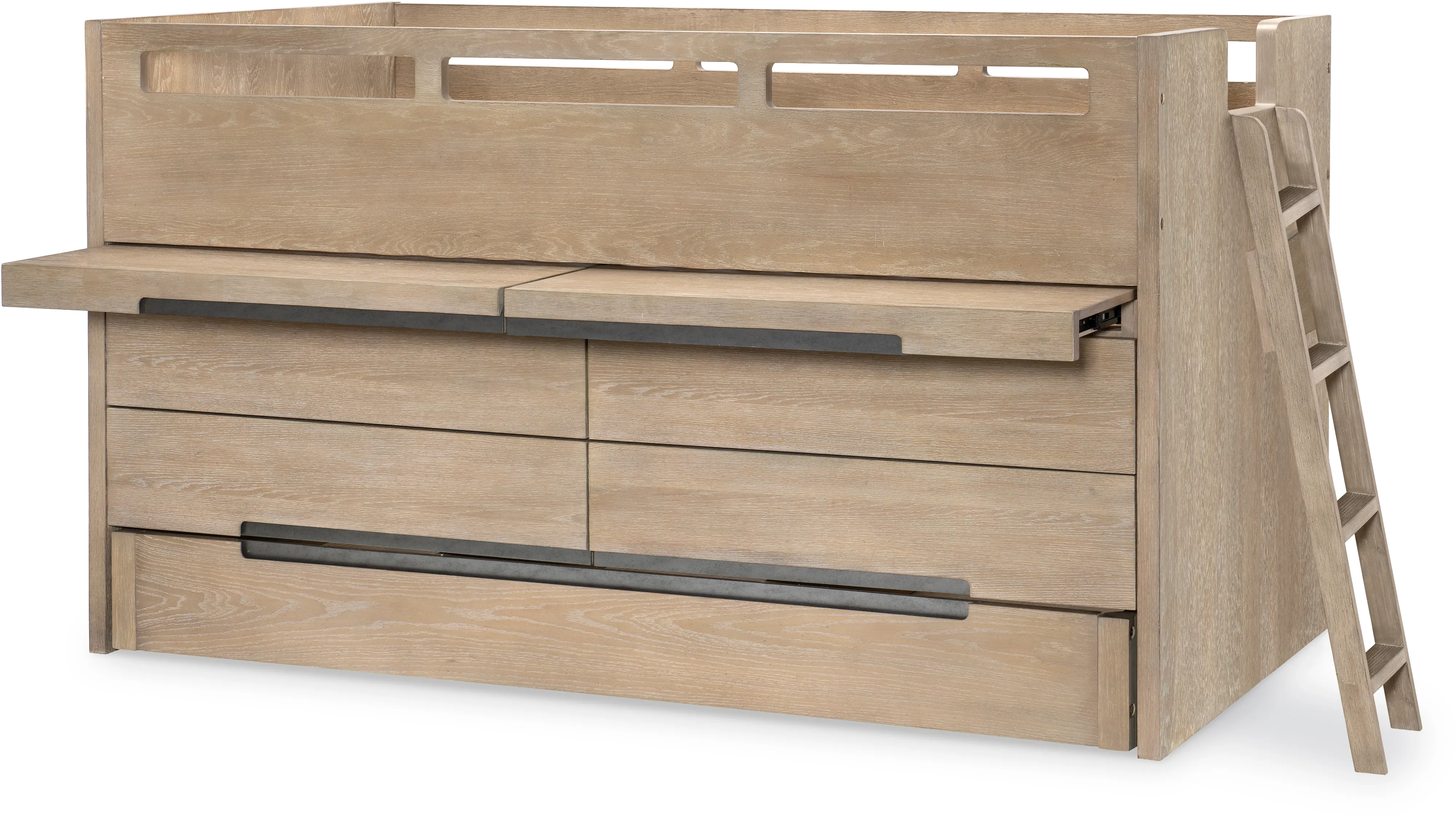 District Weathered Oak Twin Captain's Bed-4