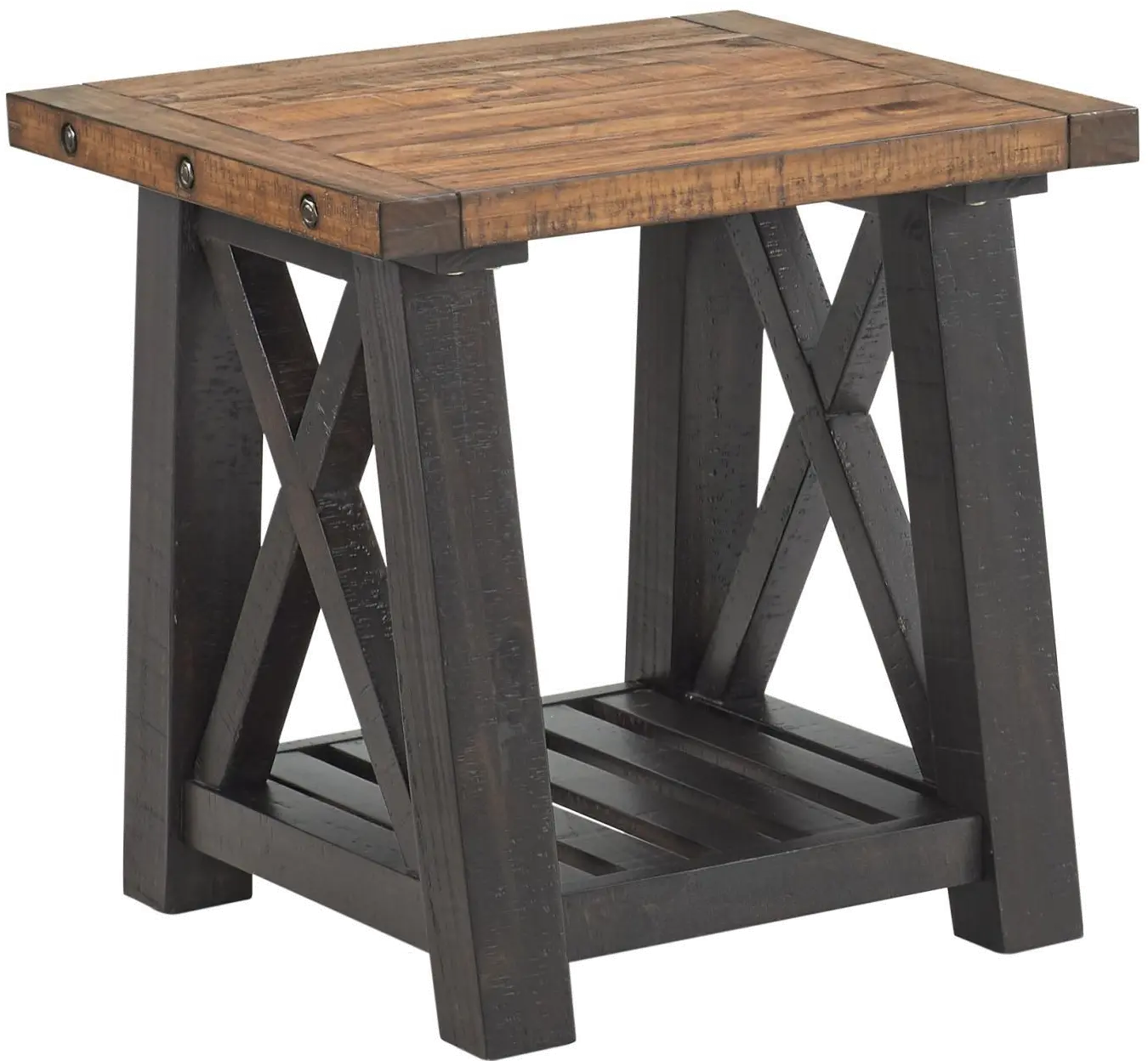 Bolton Black and Natural End Table-1