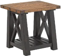 Bolton Black and Natural End Table