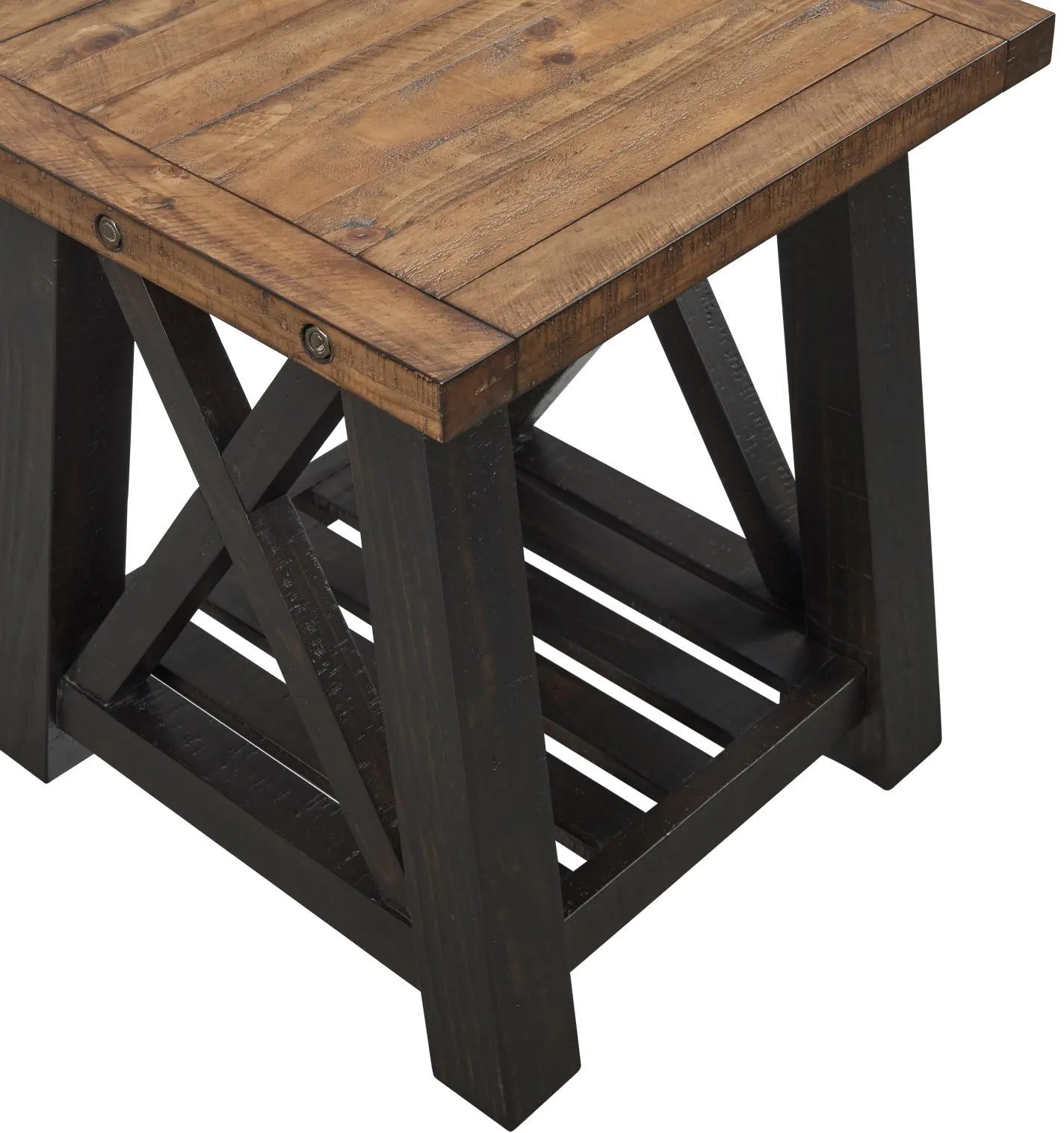 Bolton Black and Natural End Table-2