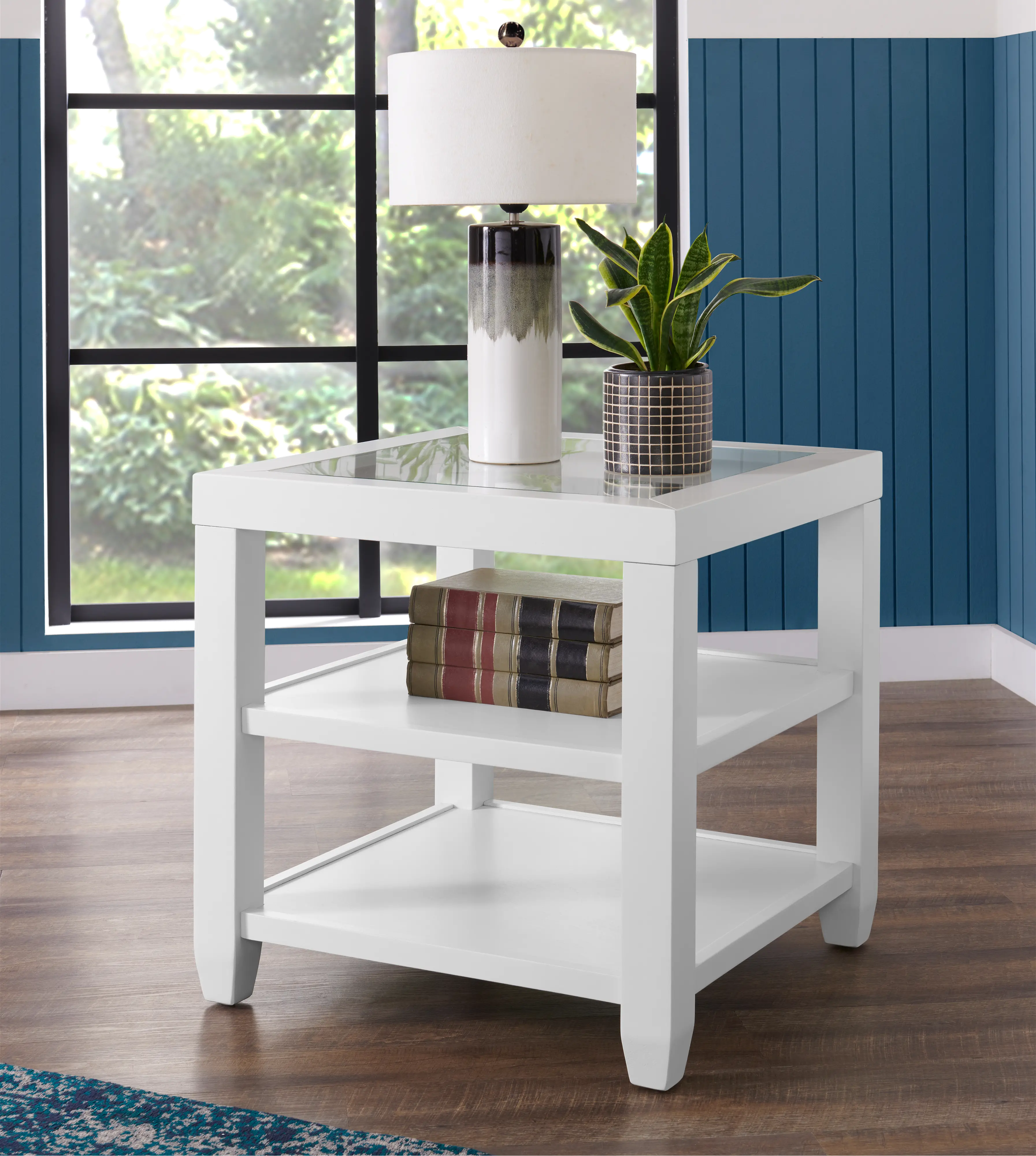 Cordero White End Table-2